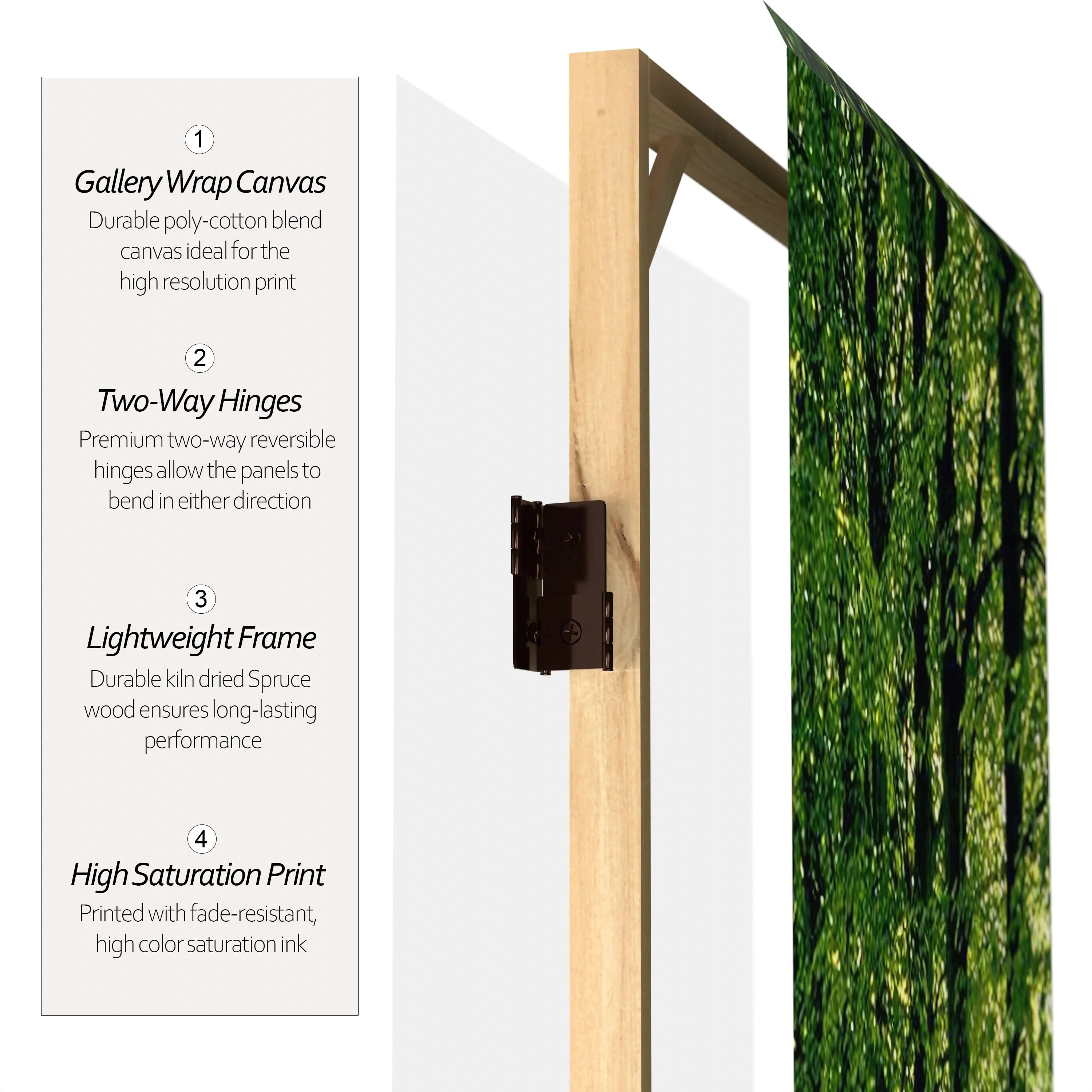2 ft. Short Double Sided Path of Life Canvas Folding Screen - Image 4