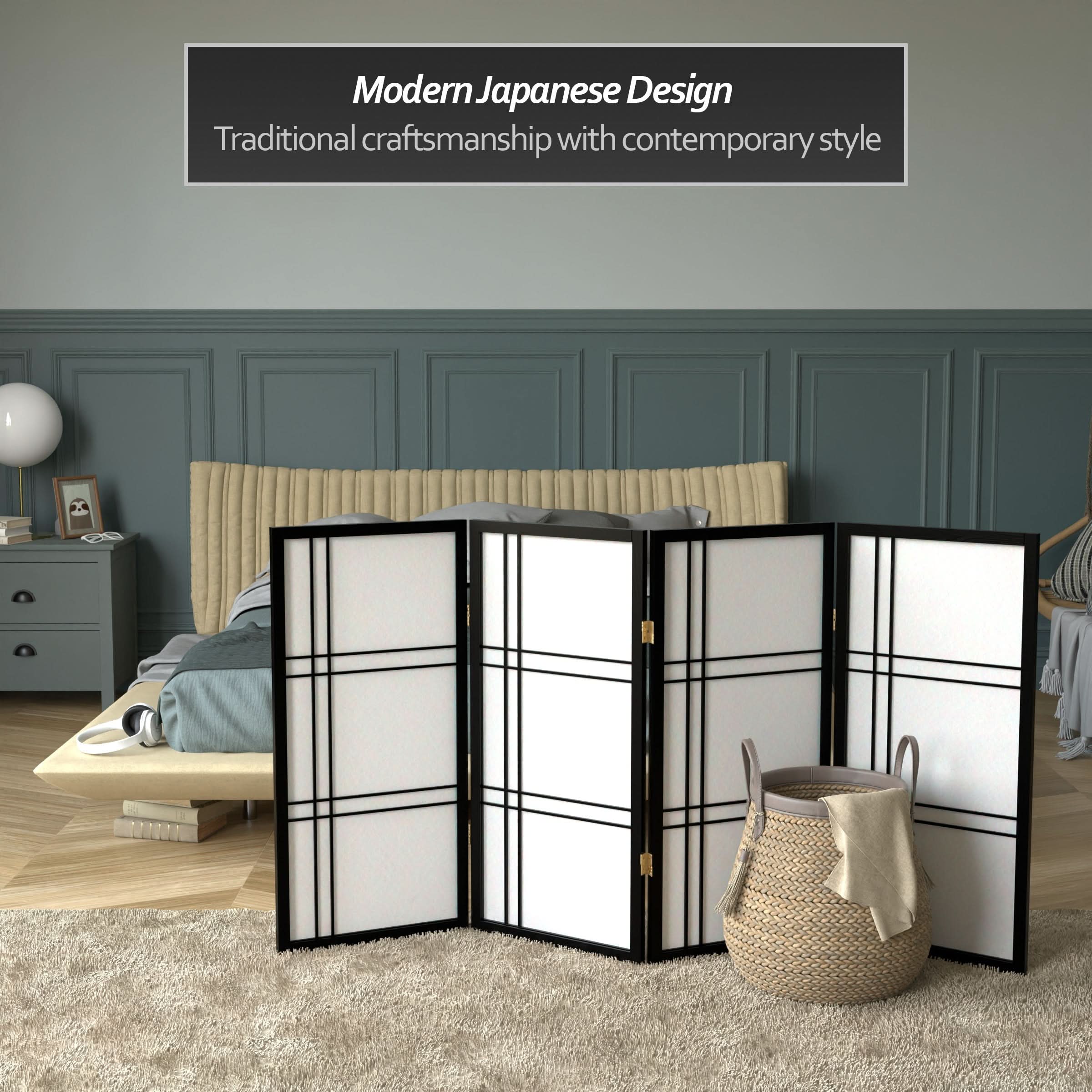 3 ft. Short Double Cross Shoji Screen - Image 23