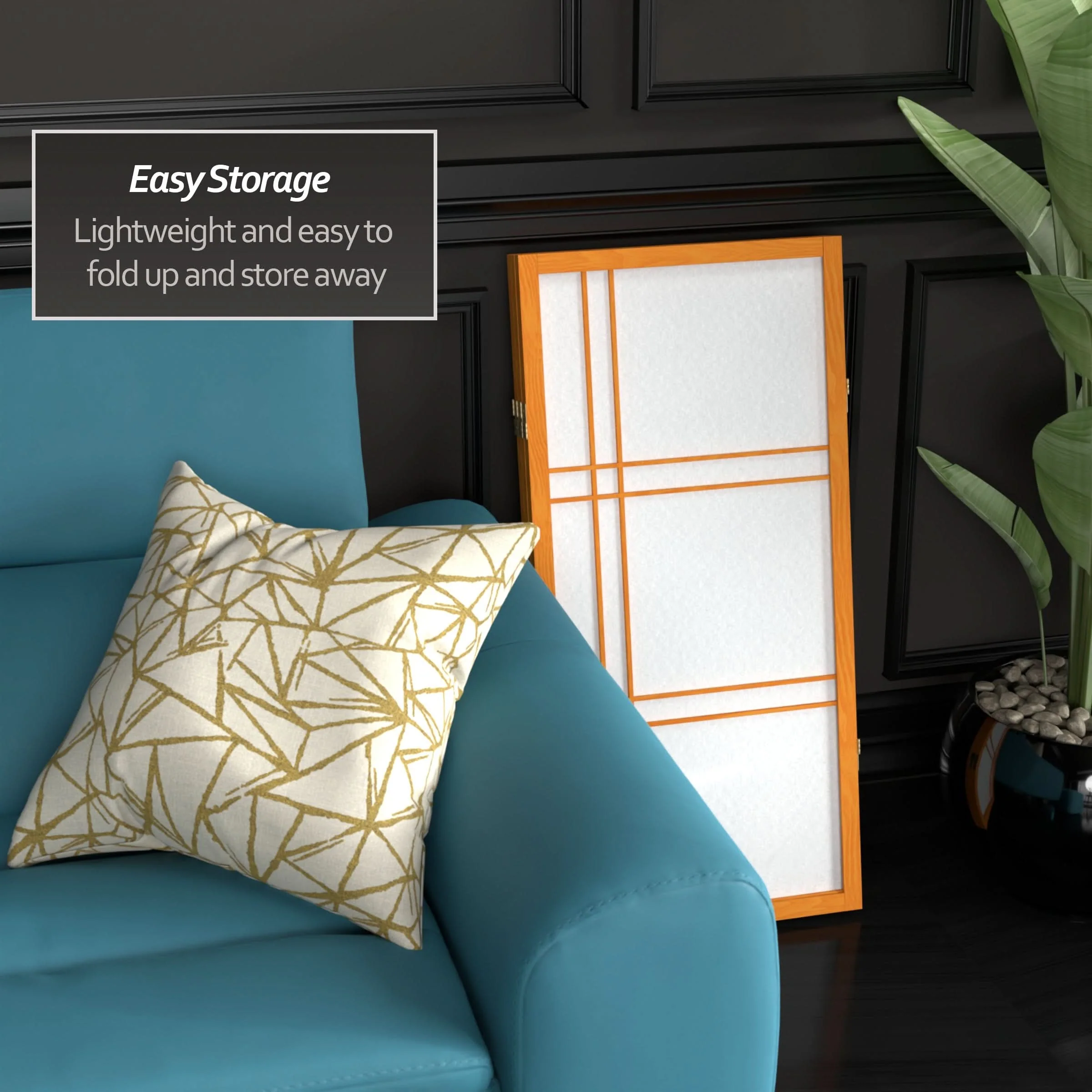 3 ft. Short Double Cross Shoji Screen - Image 46