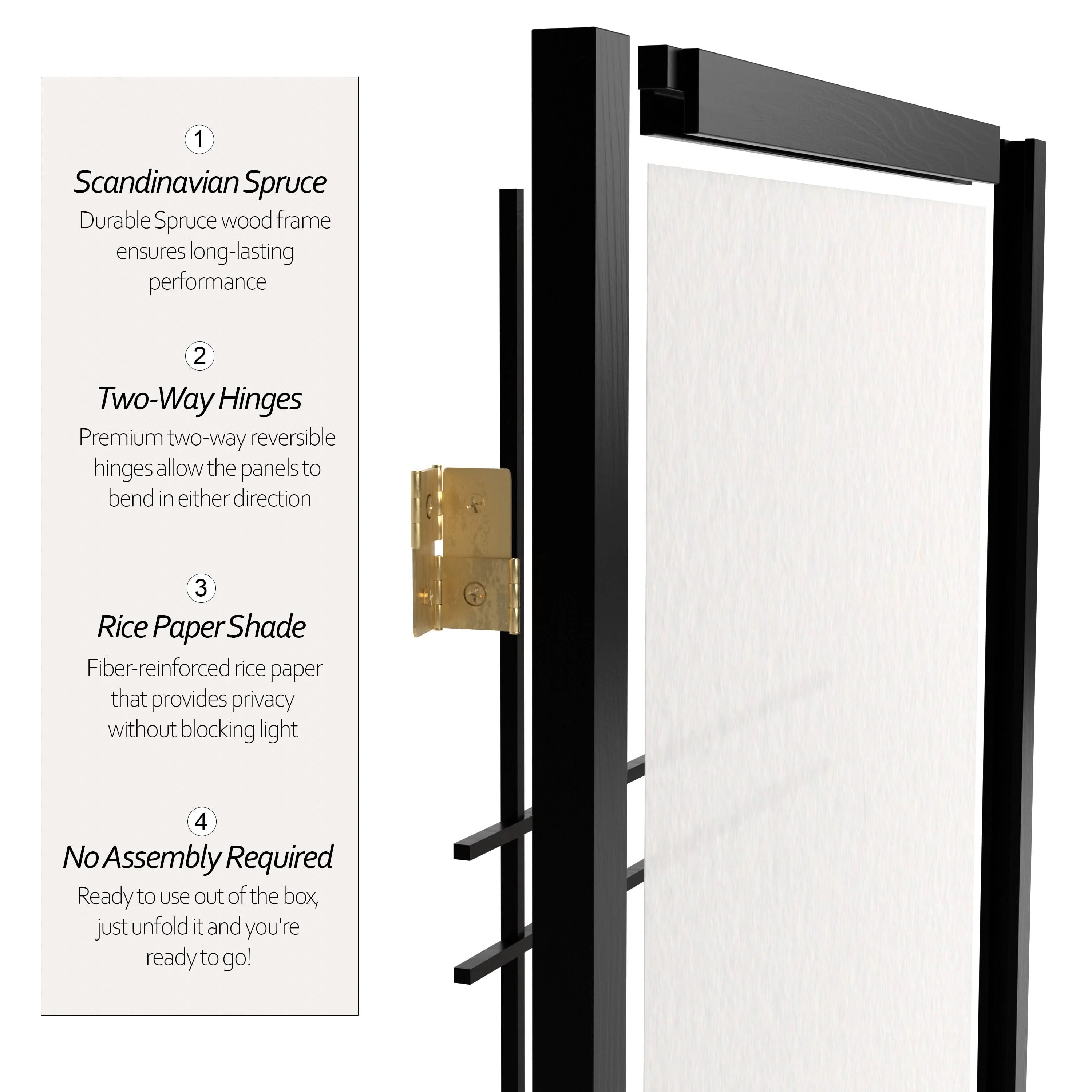 3 ft. Short Double Cross Shoji Screen - Image 64