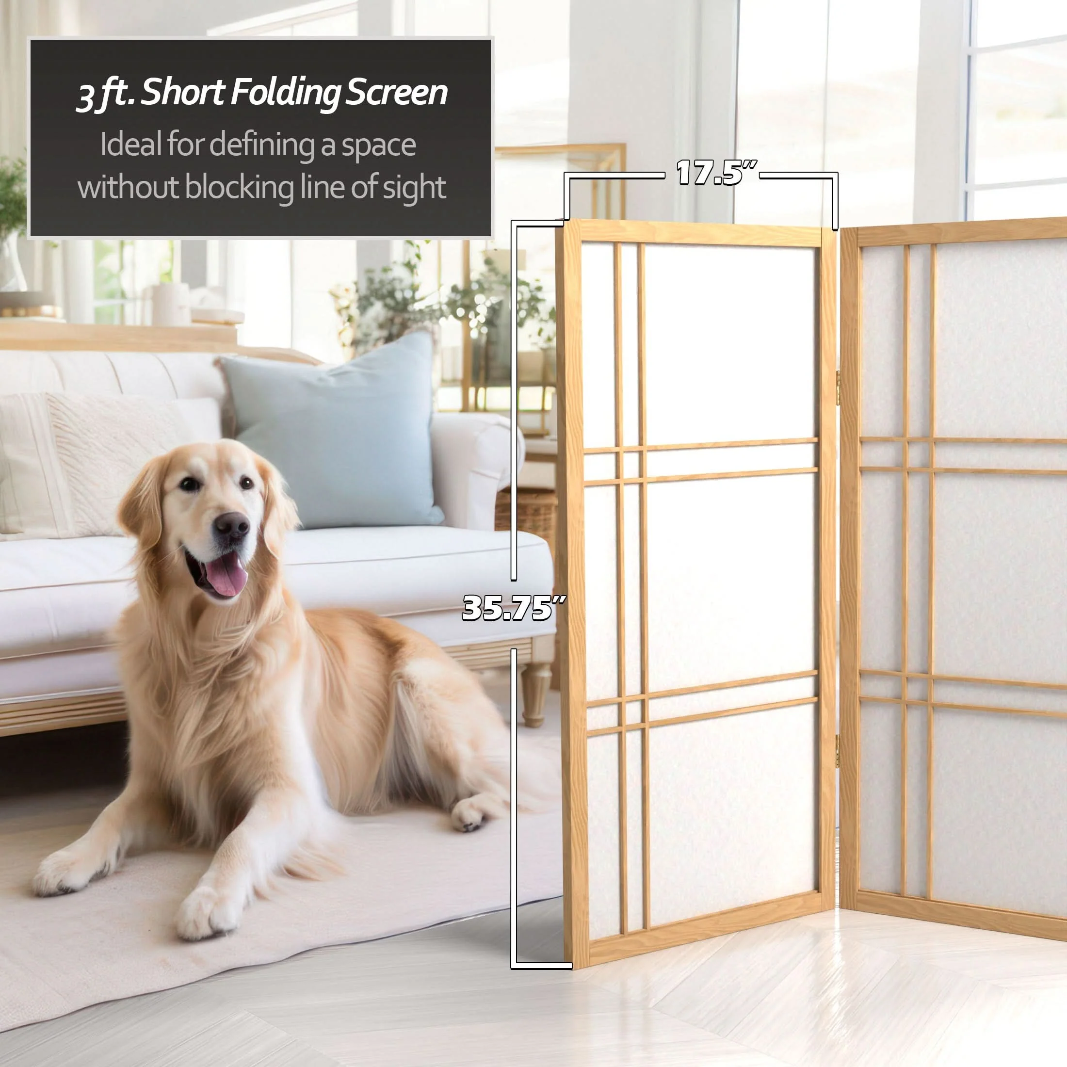 3 ft. Short Double Cross Shoji Screen - Image 92