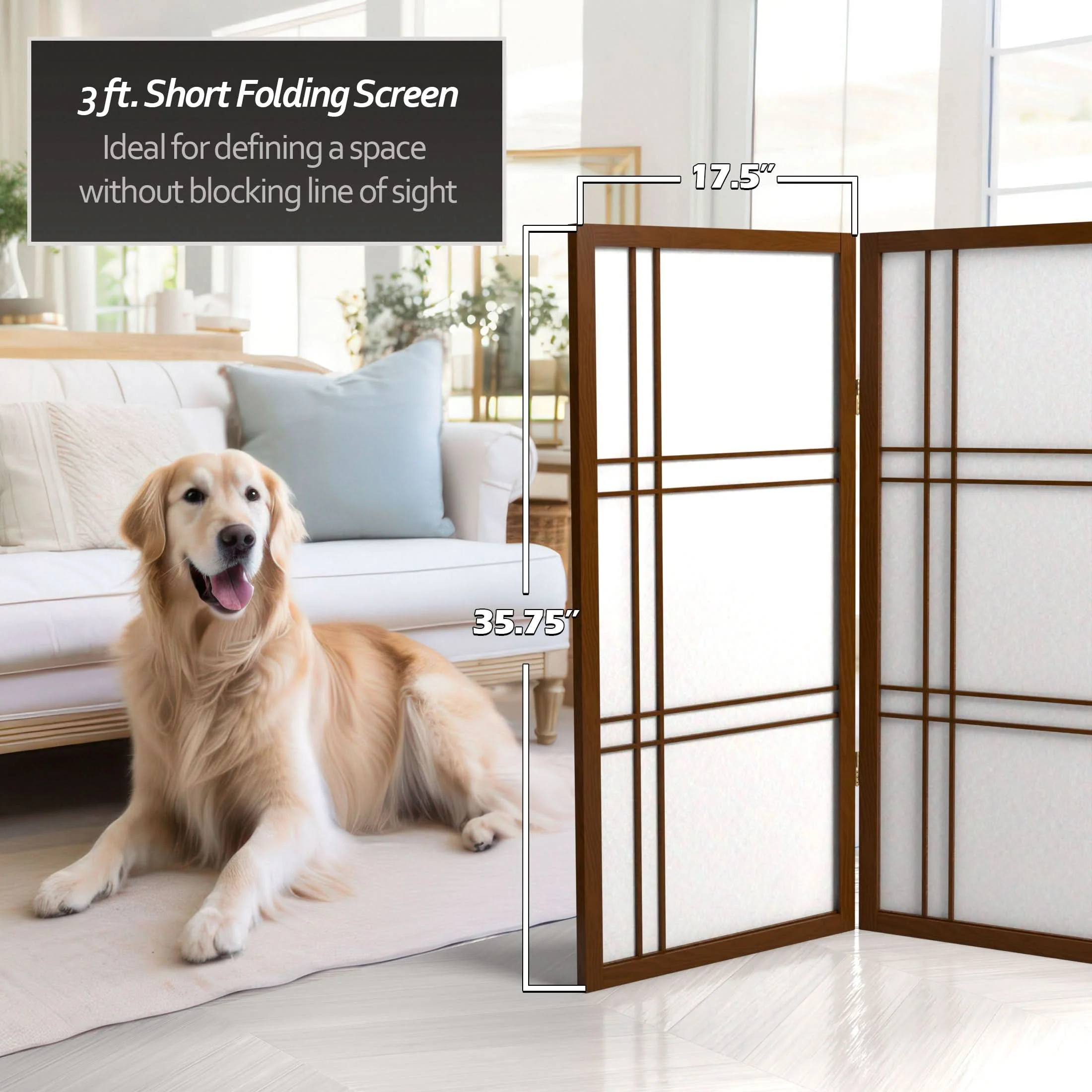3 ft. Short Double Cross Shoji Screen - Image 99