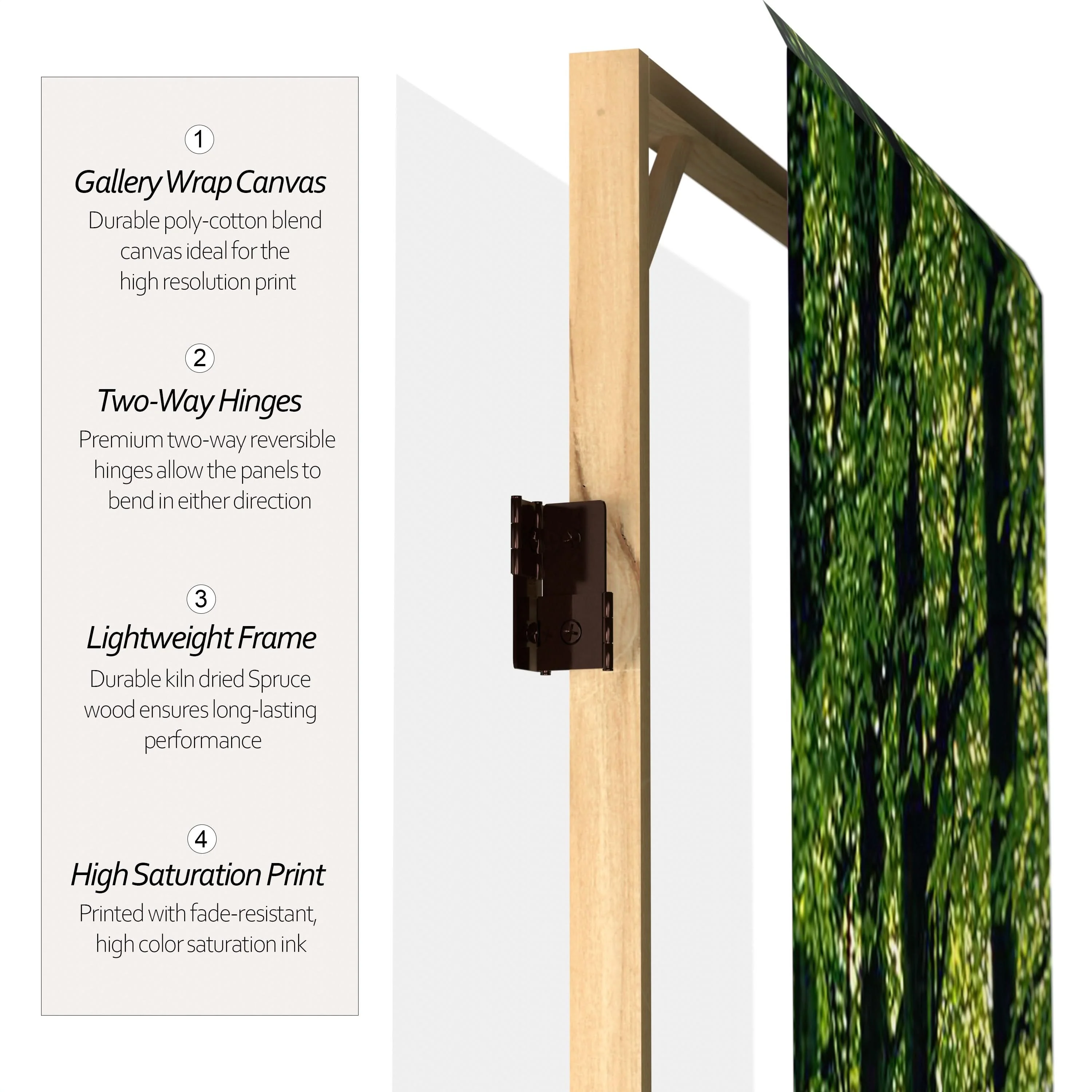 3 ft. Short Double Sided Path of Life Canvas Folding Screen - Image 4