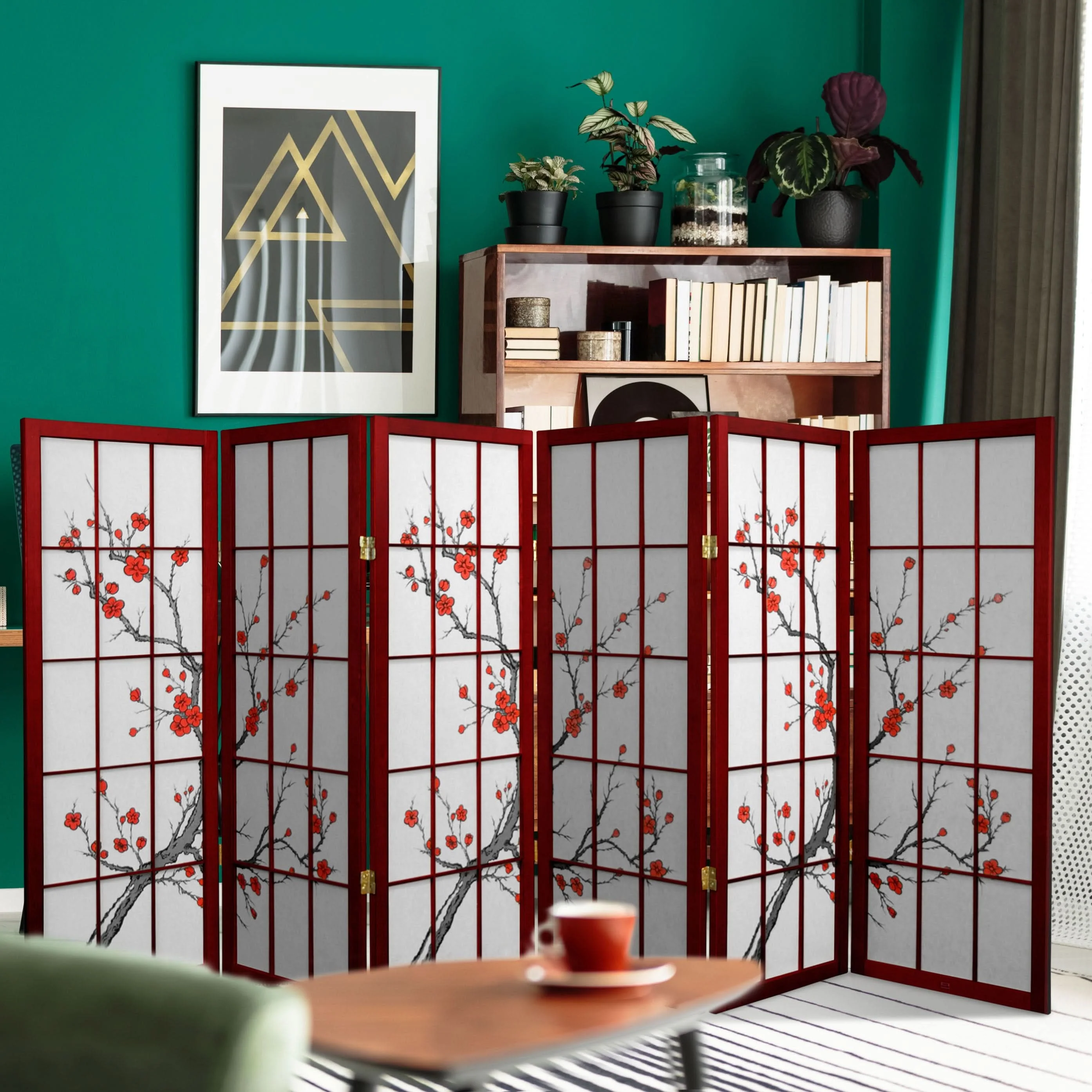 4 ft. Short Cherry Blossom Shoji Screen - Image 6