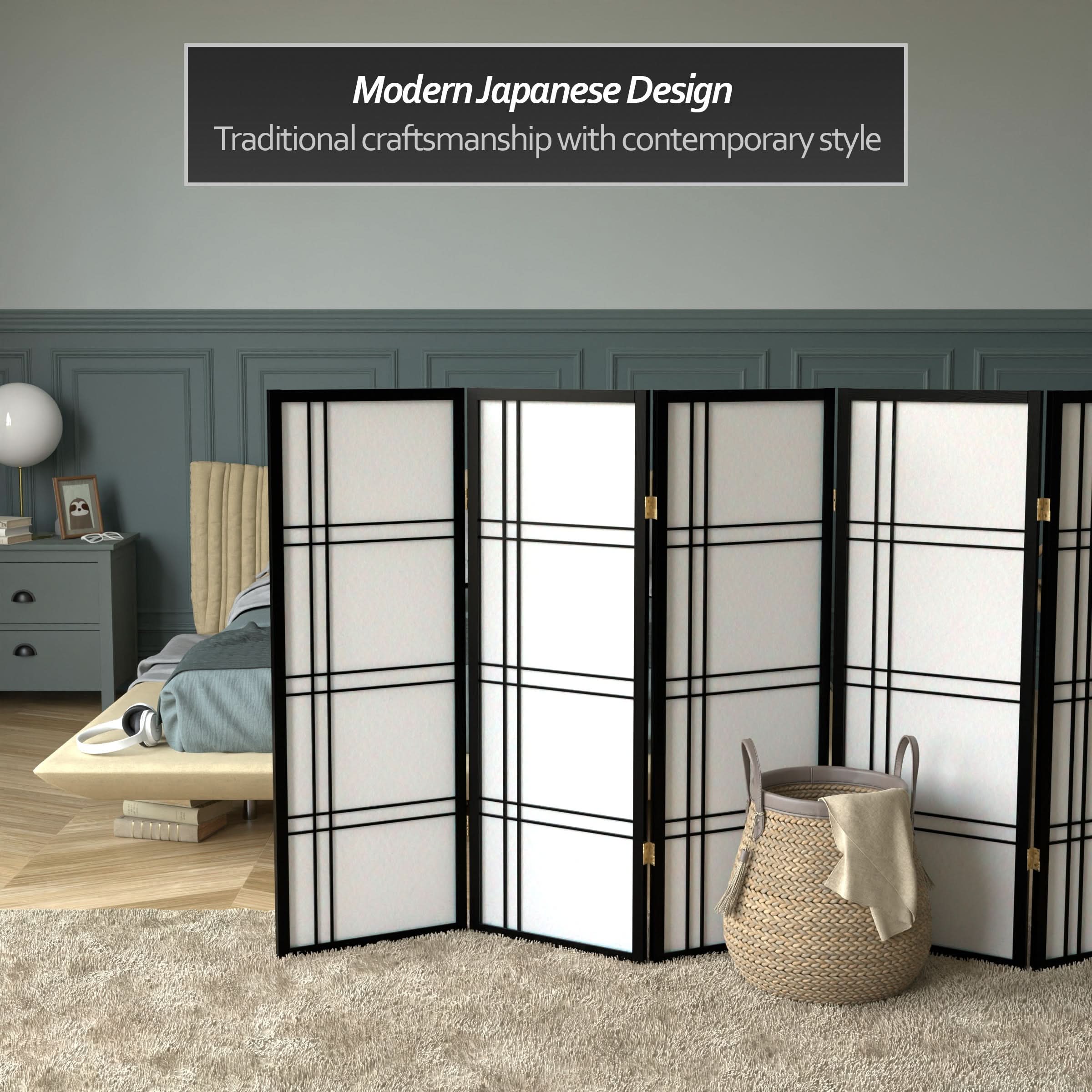 4 ft. Short Double Cross Shoji Screen - Image 23