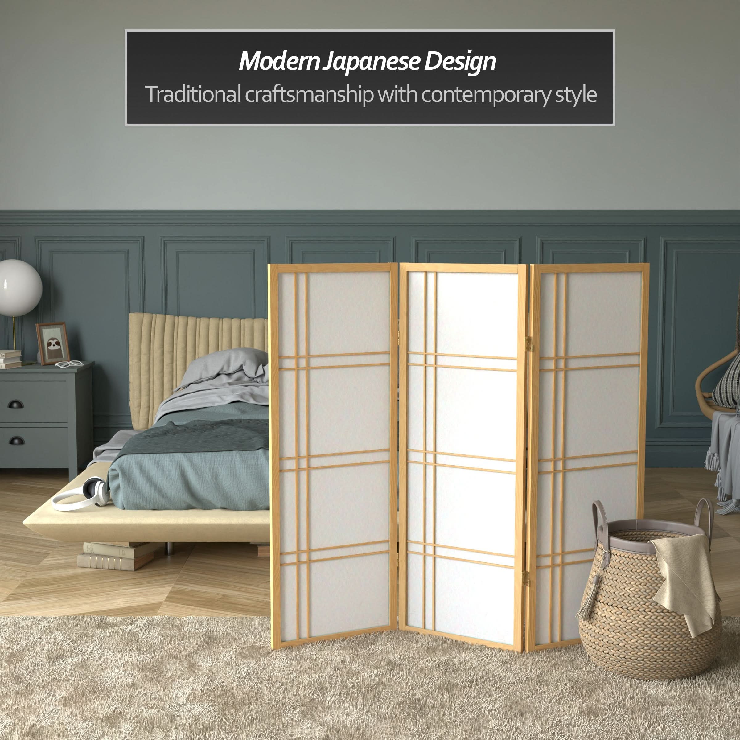 4 ft. Short Double Cross Shoji Screen - Image 29