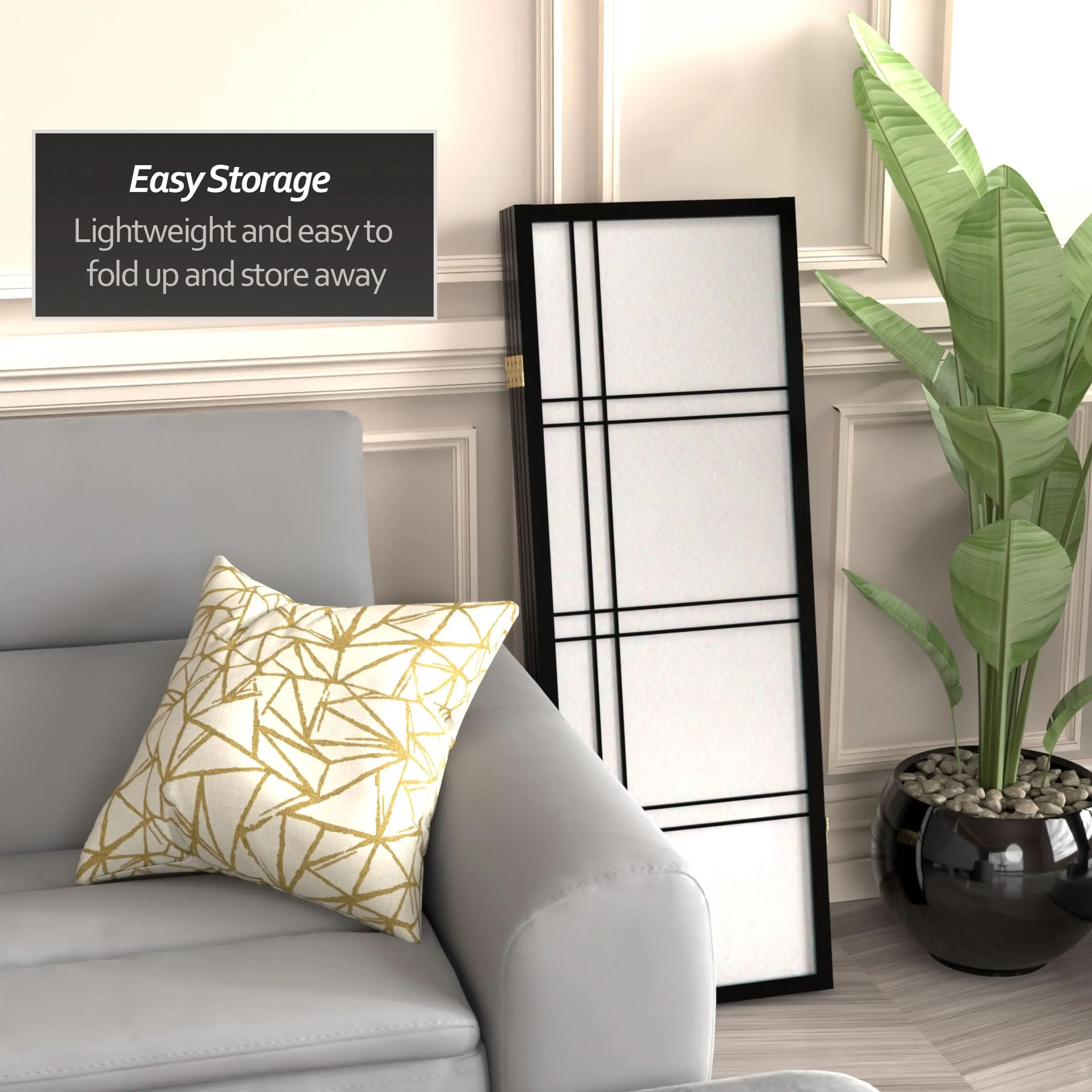 4 ft. Short Double Cross Shoji Screen - Image 42