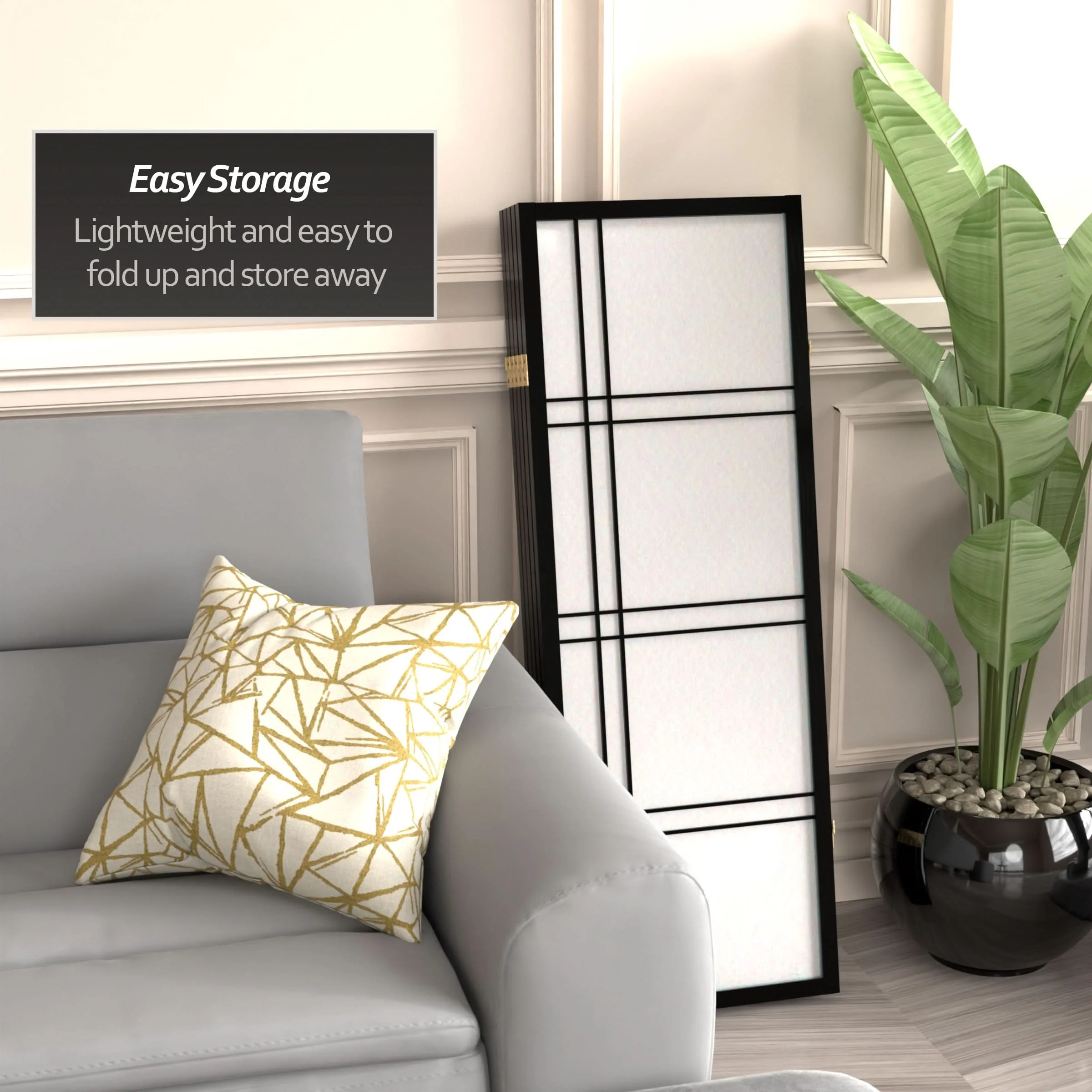 4 ft. Short Double Cross Shoji Screen - Image 43
