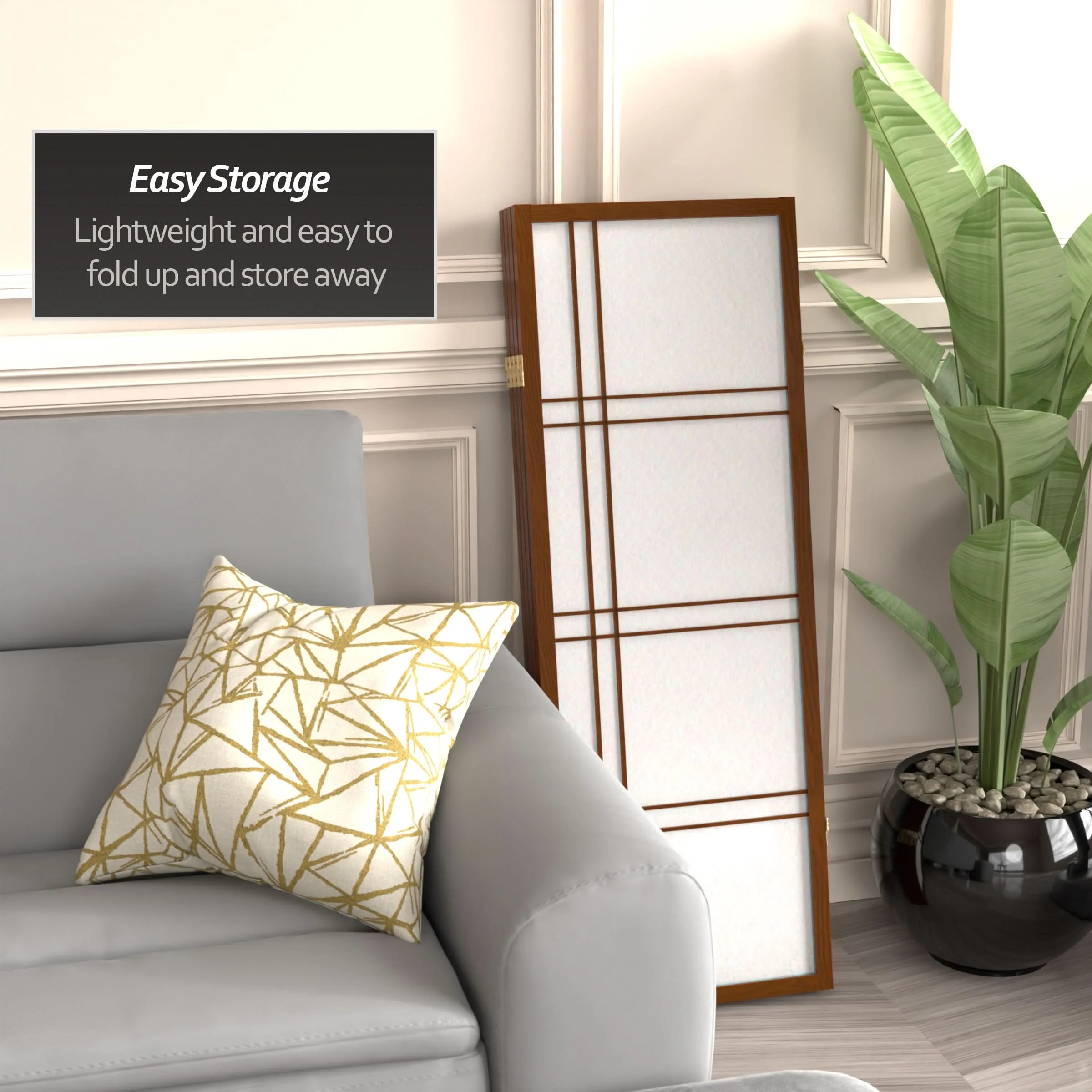 4 ft. Short Double Cross Shoji Screen - Image 55