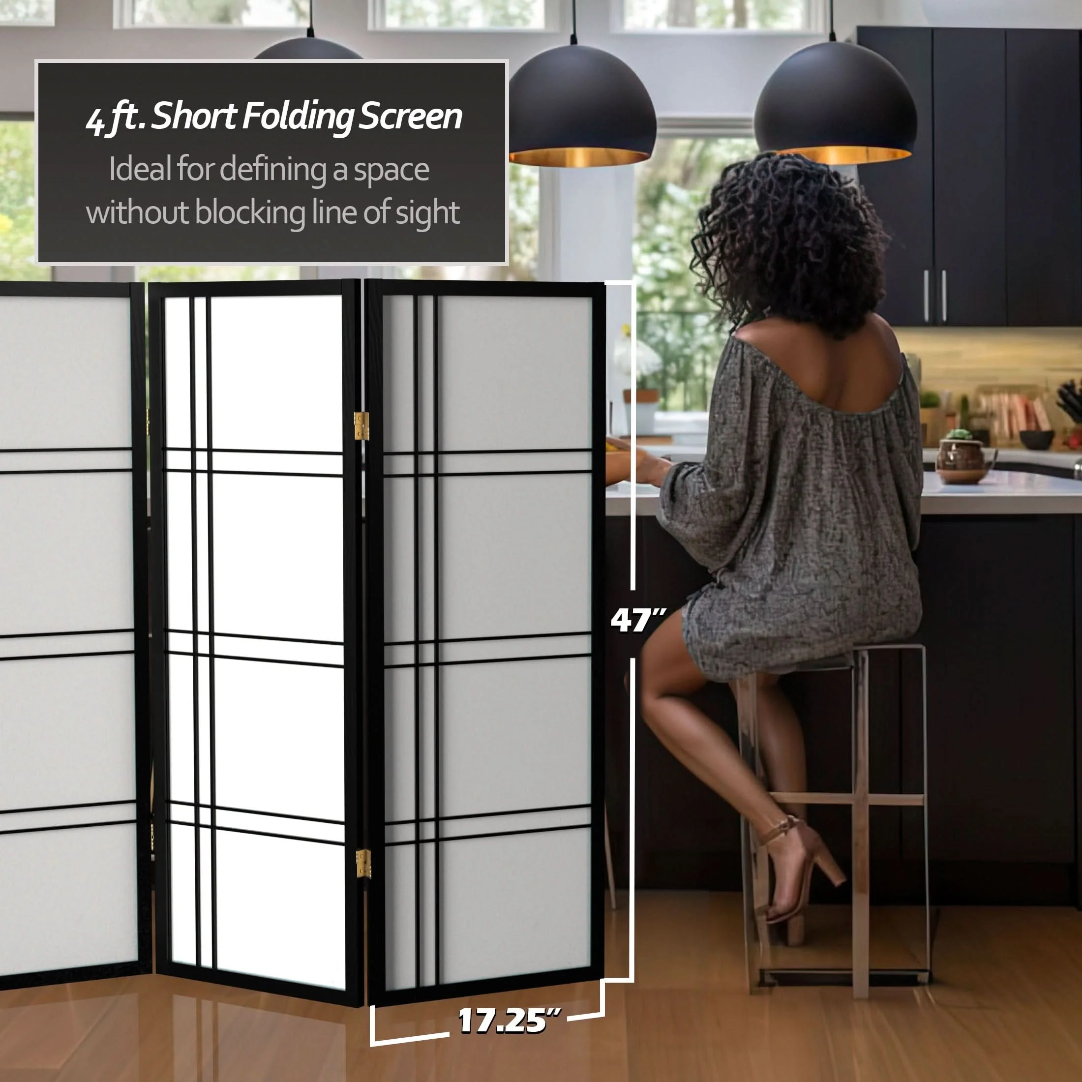 4 ft. Short Double Cross Shoji Screen - Image 82