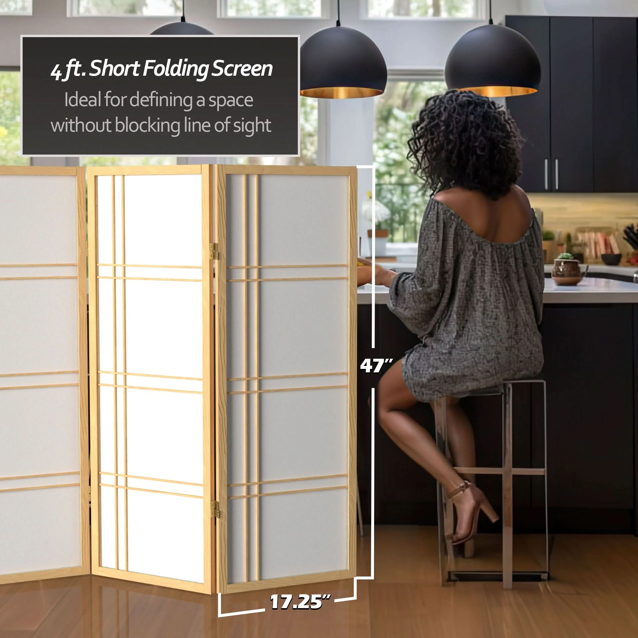 4 ft. Short Double Cross Shoji Screen - Image 92
