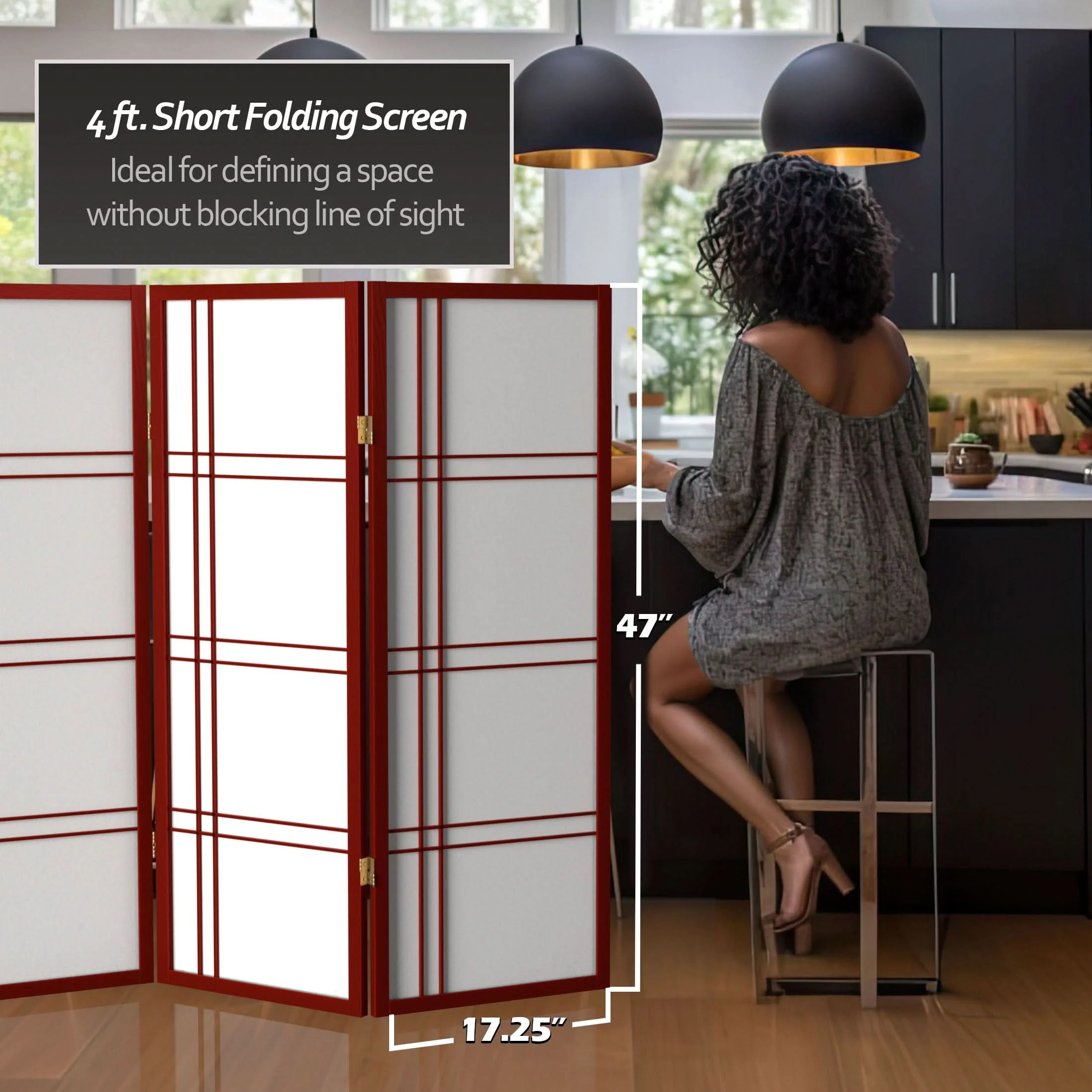 4 ft. Short Double Cross Shoji Screen - Image 93