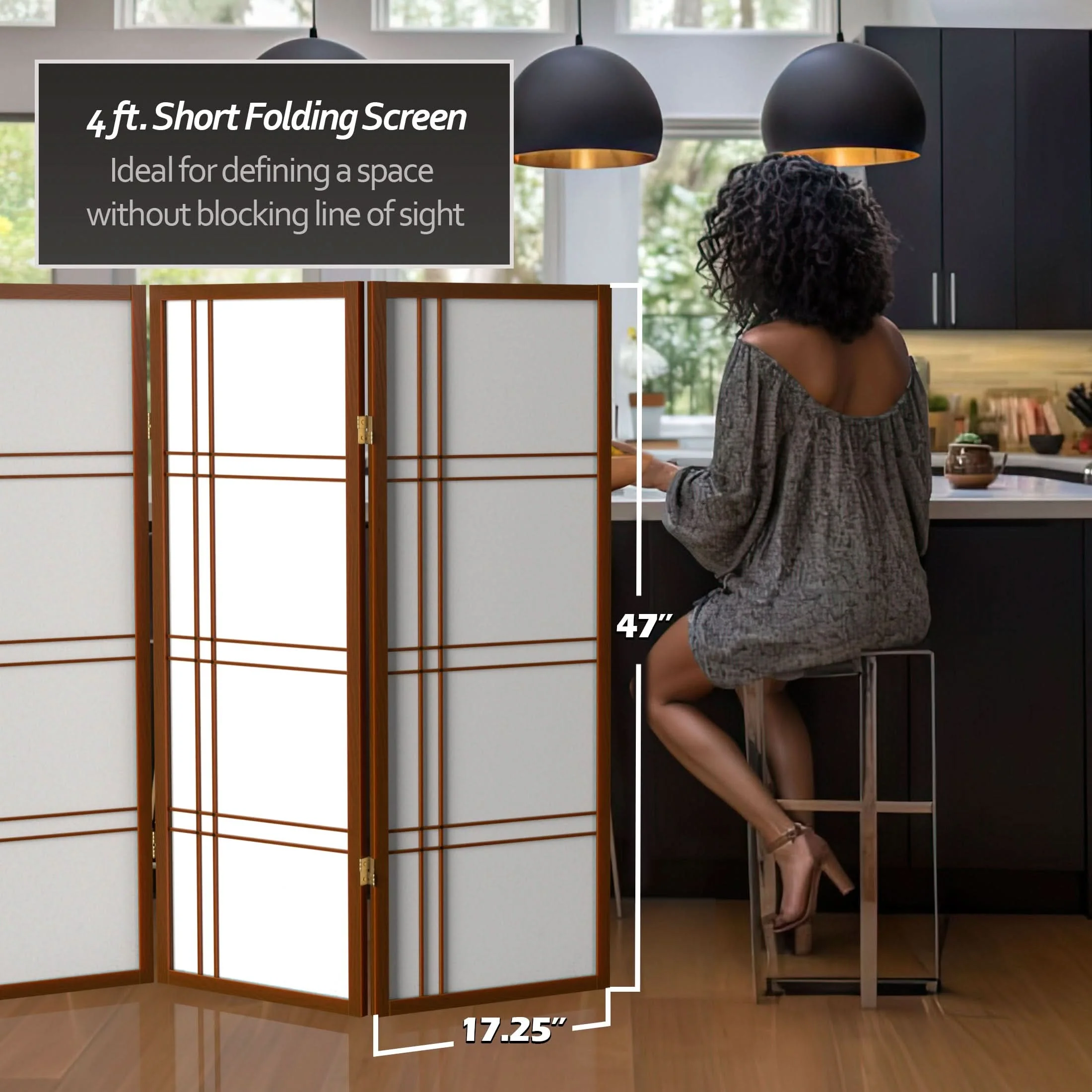 4 ft. Short Double Cross Shoji Screen - Image 97
