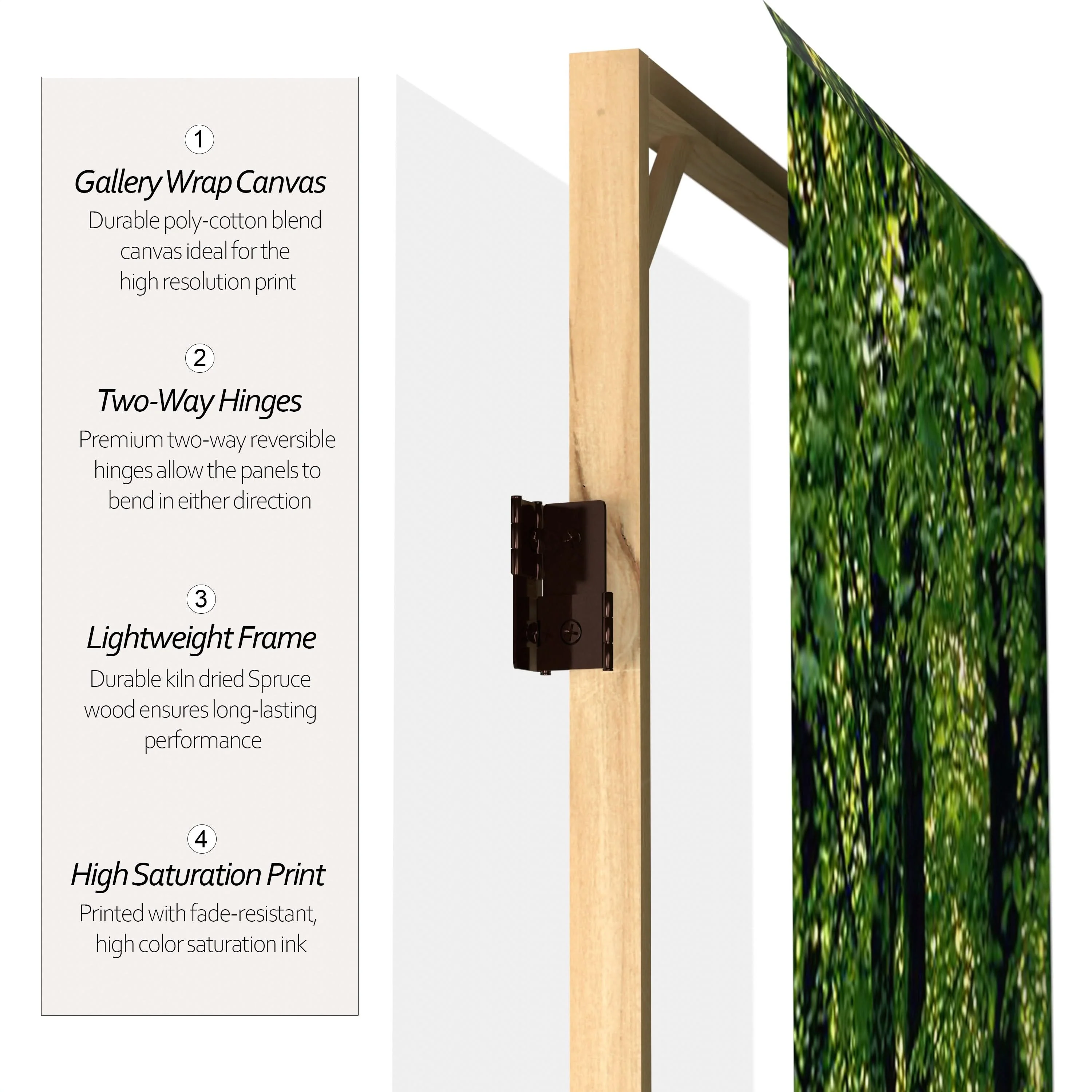 4 ft. Short Double Sided Path of Life Canvas Folding Screen - Image 4