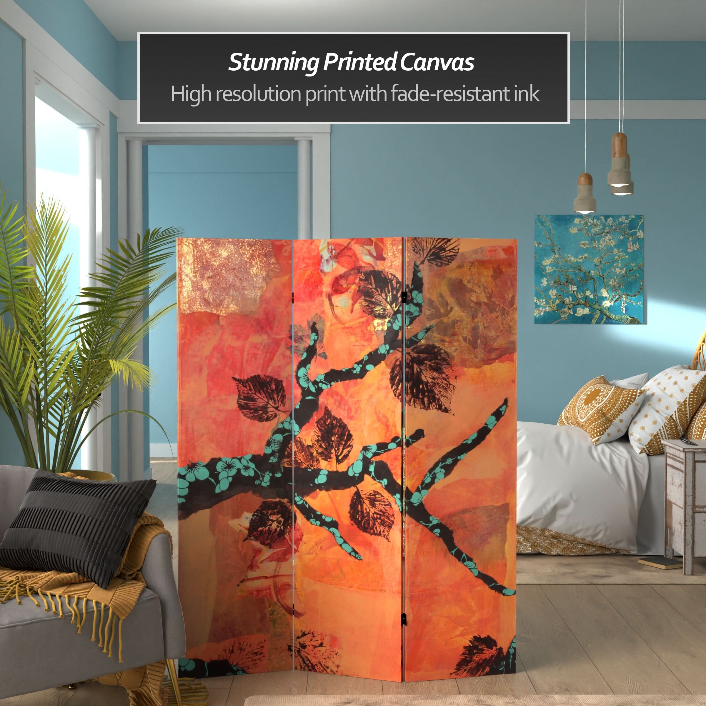 5 ft. Tall Rich Autumn Canvas Room Divider - Image 2