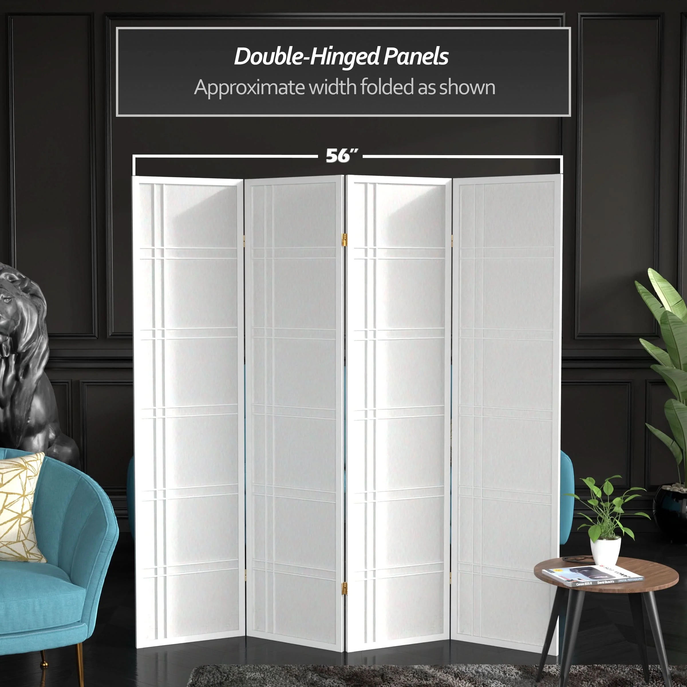 6 ft. Tall Double Cross Shoji Screen - Image 207