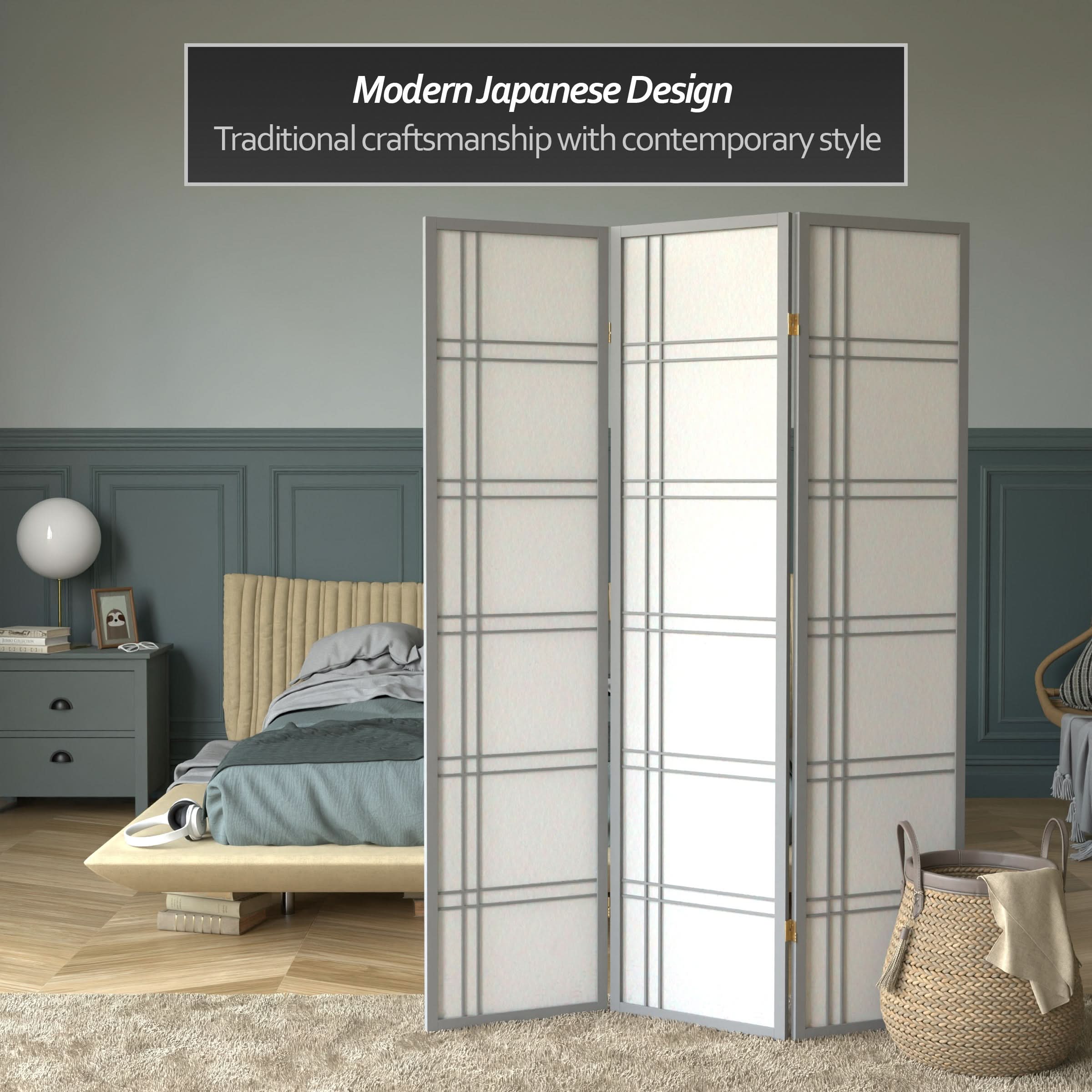 6 ft. Tall Double Cross Shoji Screen - Image 52