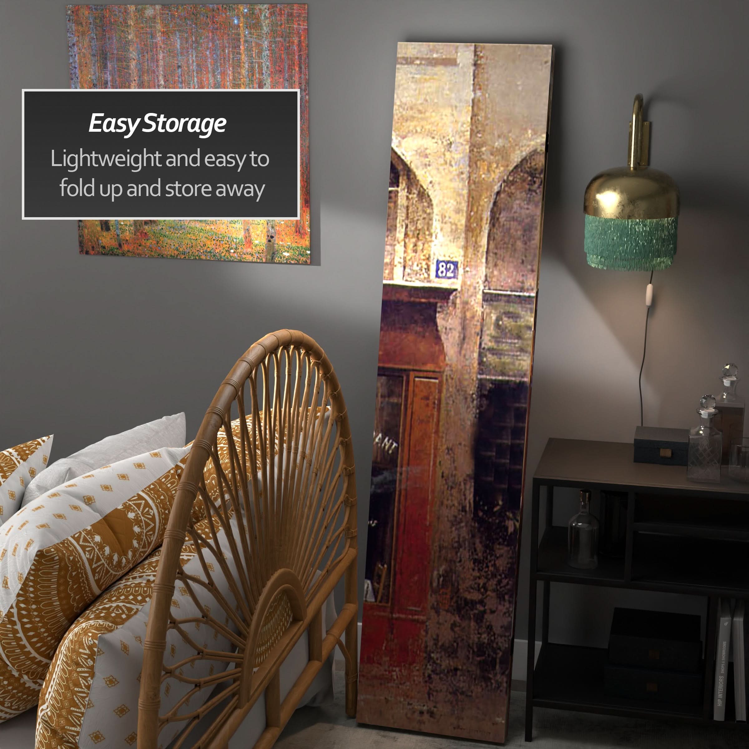 6 ft. Tall Double Sided Brasserie Canvas Room Divider - Image 3