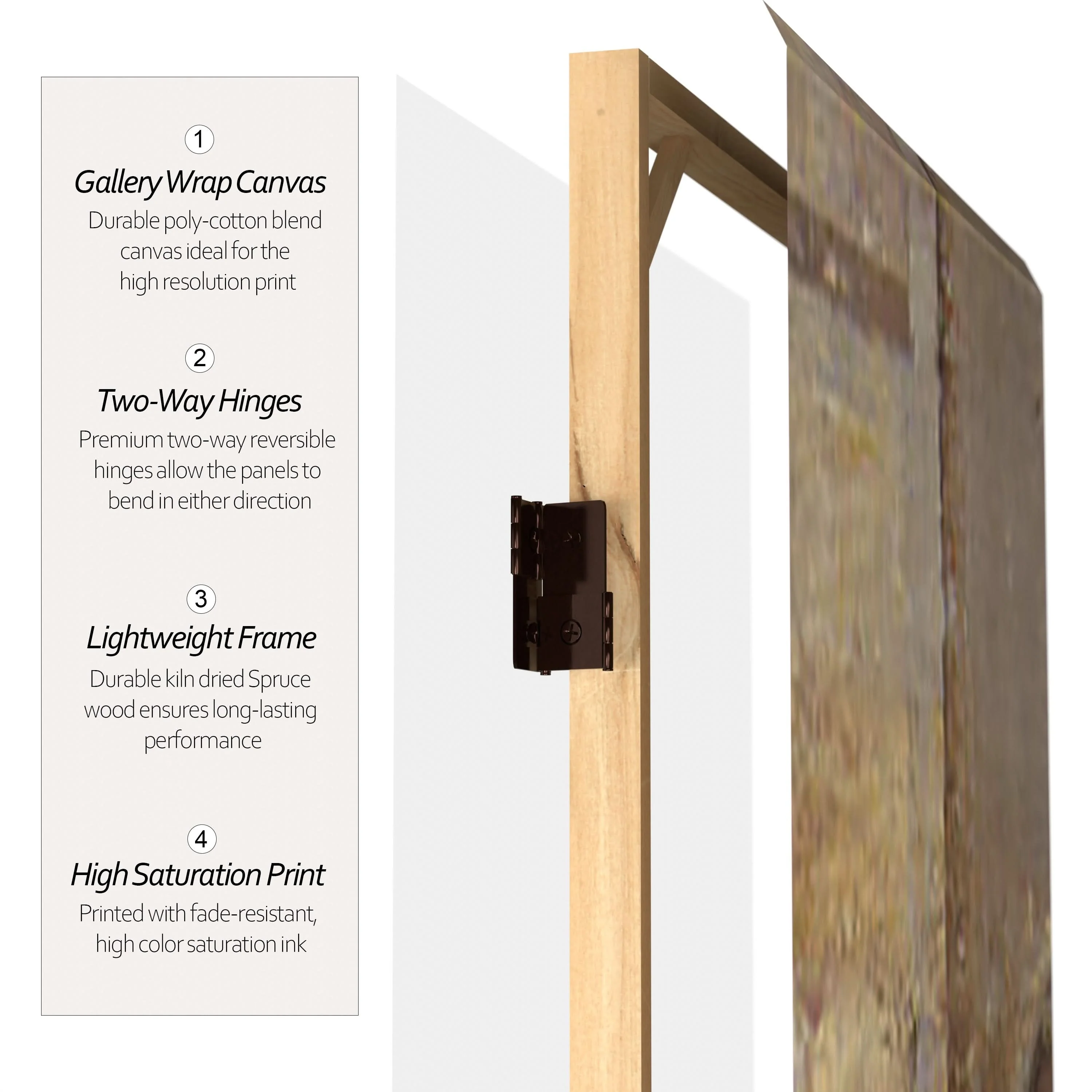 6 ft. Tall Double Sided Brasserie Canvas Room Divider - Image 4
