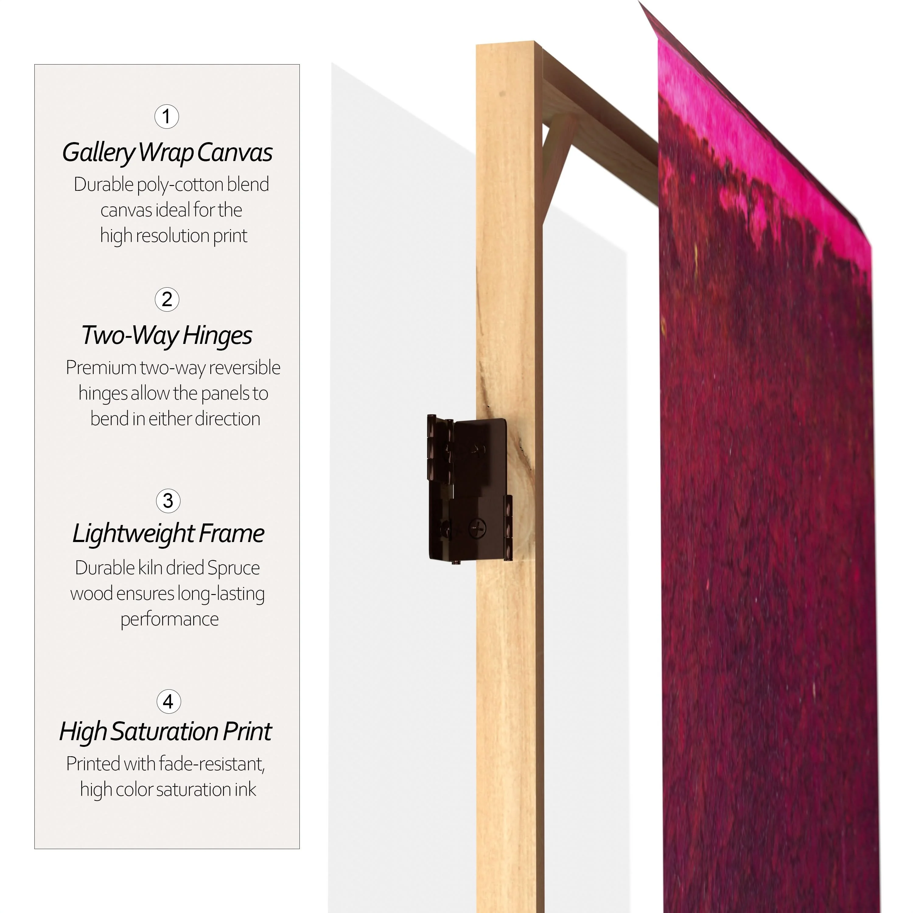 6 ft. Tall Double Sided Desire Canvas Room Divider - Image 4
