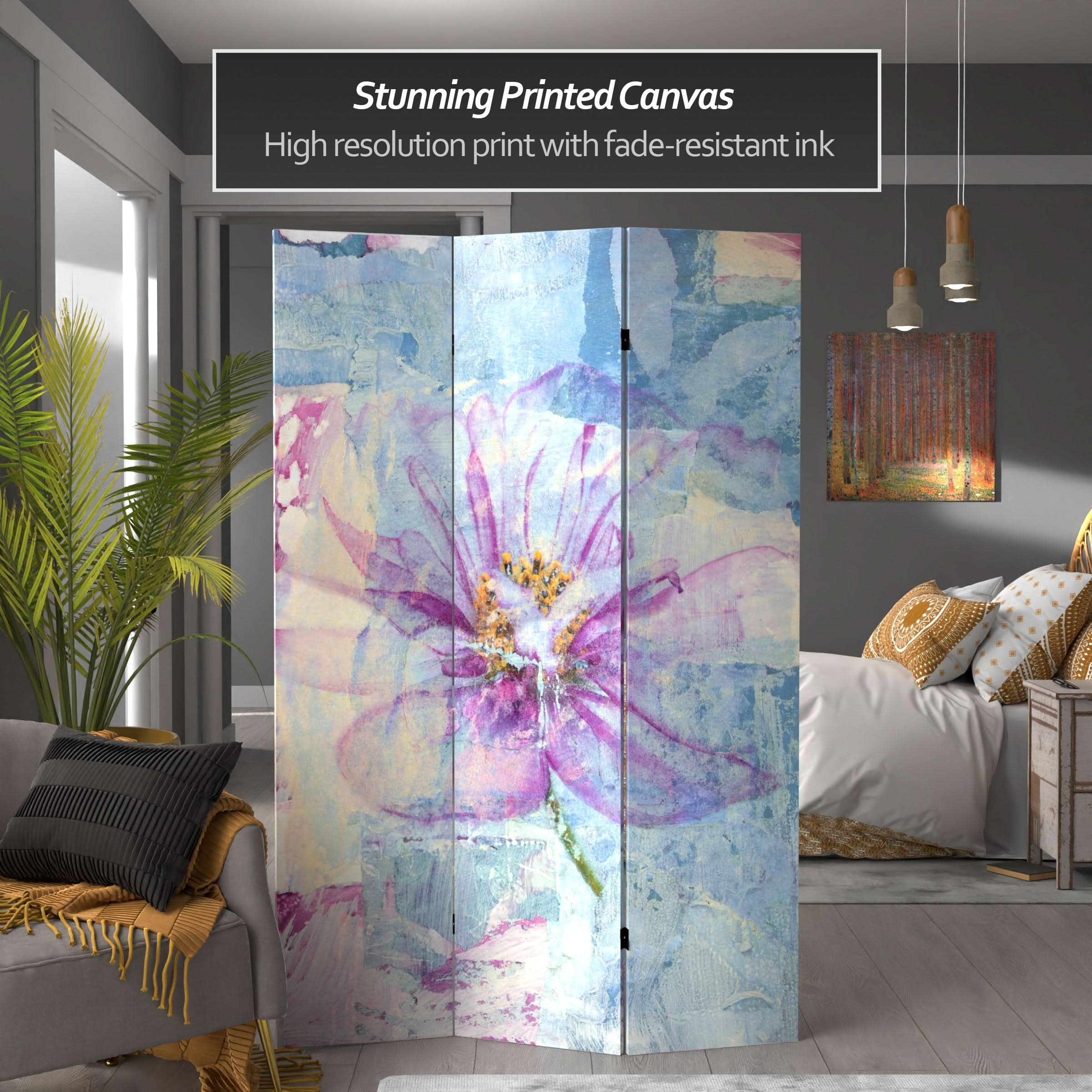 6 ft. Tall Double Sided Love Blossom Canvas Room Divider - Image 2