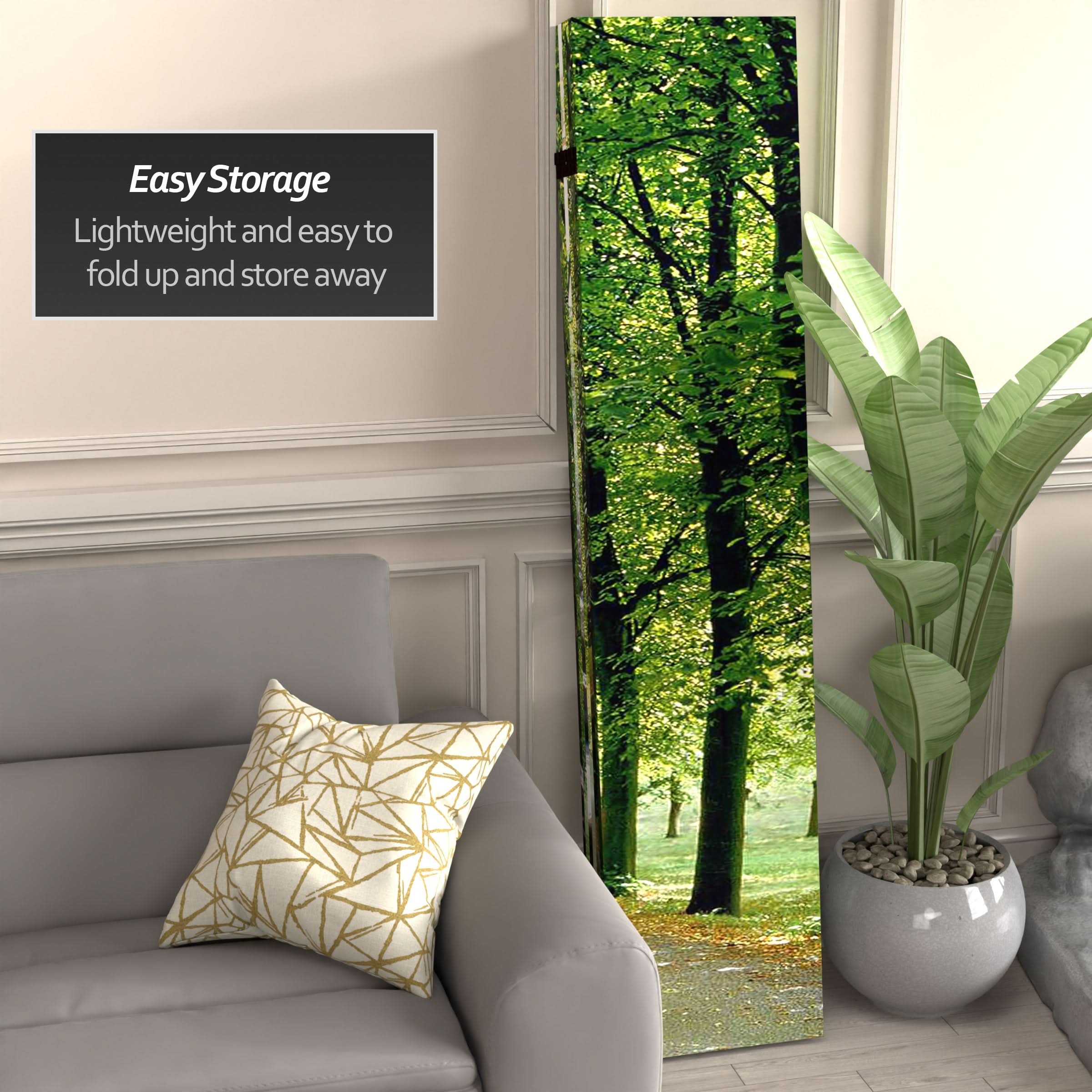 6 ft. Tall Double Sided Path of Life Canvas Room Divider - Image 5