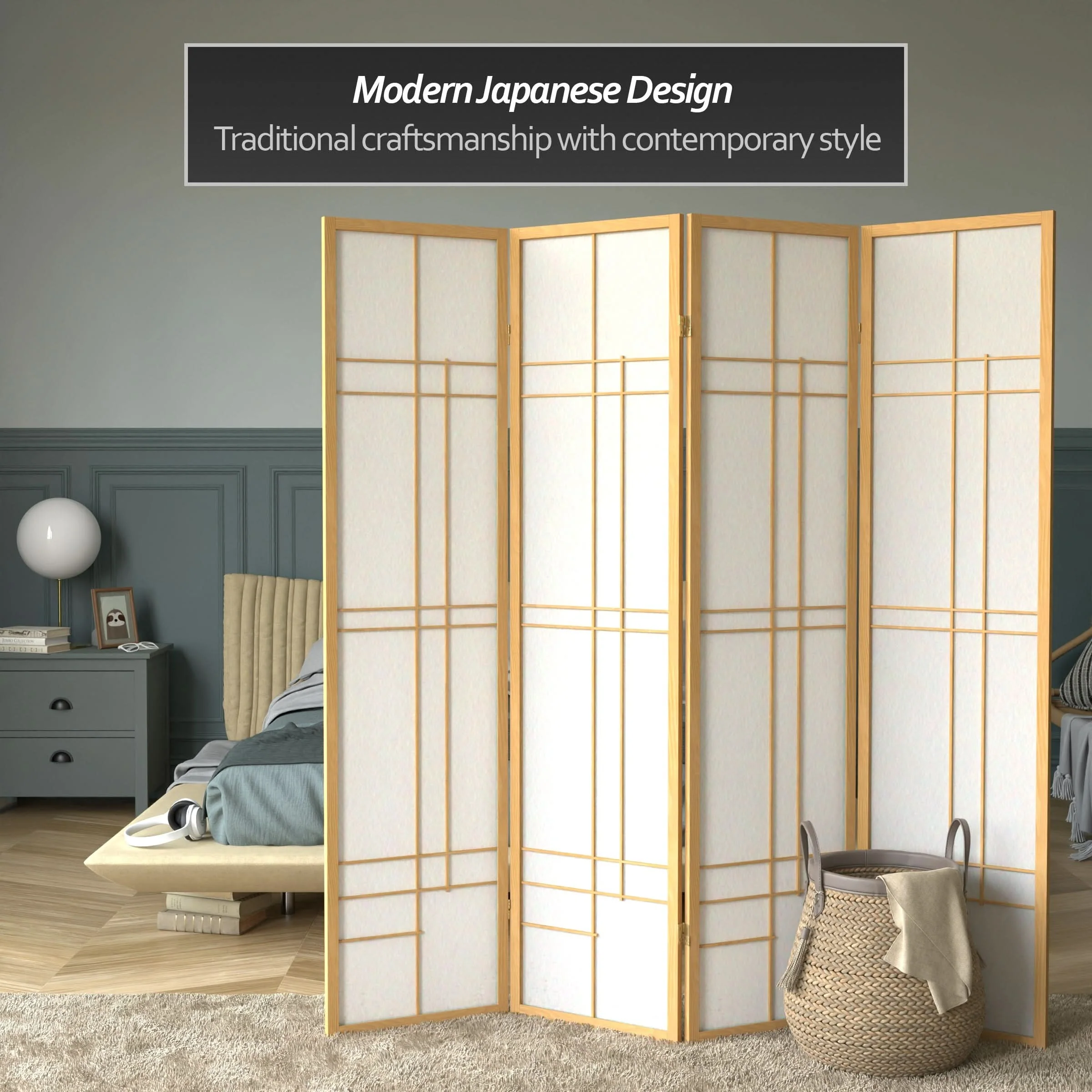 6 ft. Tall Etudes Shoji Screen - Image 21