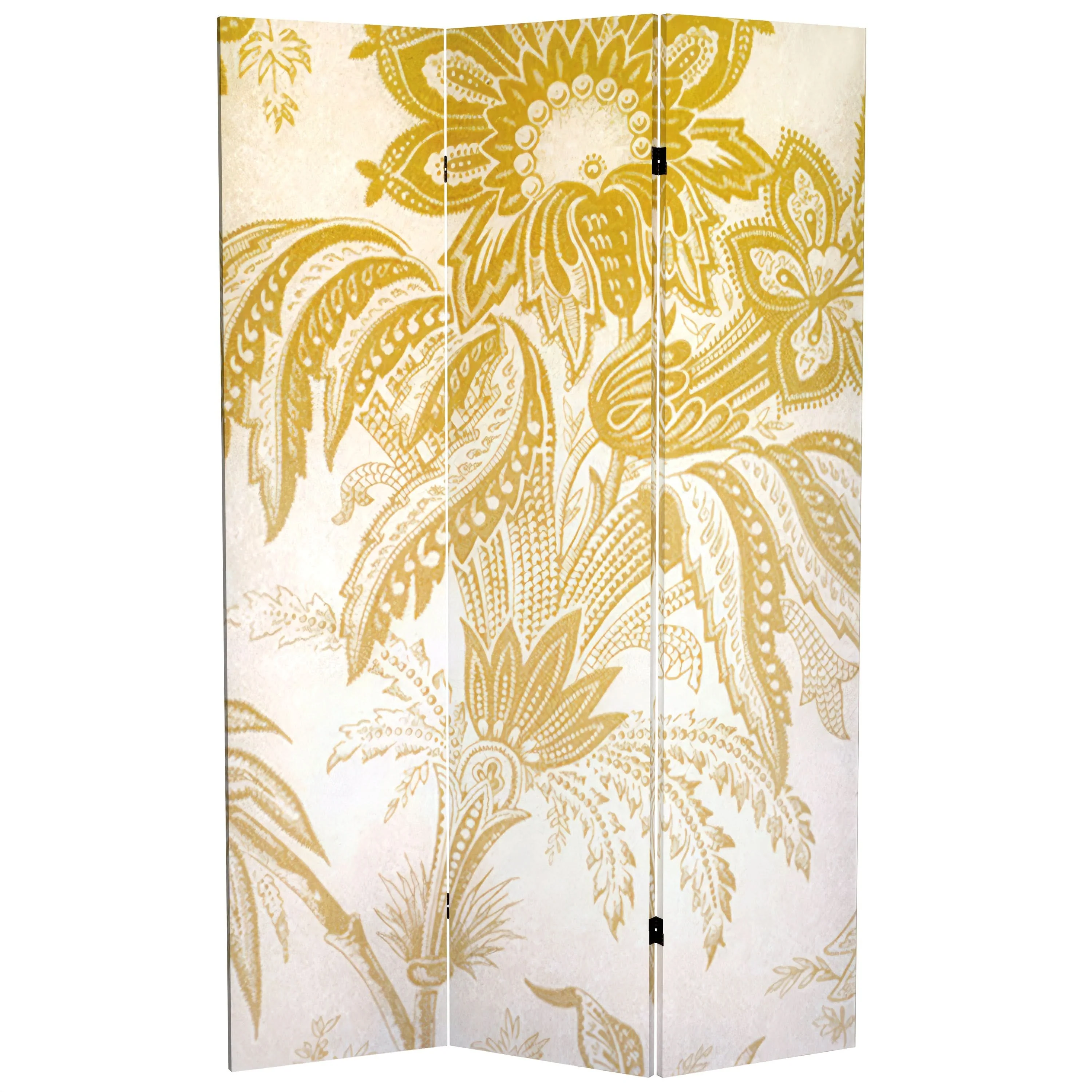 6 ft. Tall Gold Toile Double Sided Room Divider