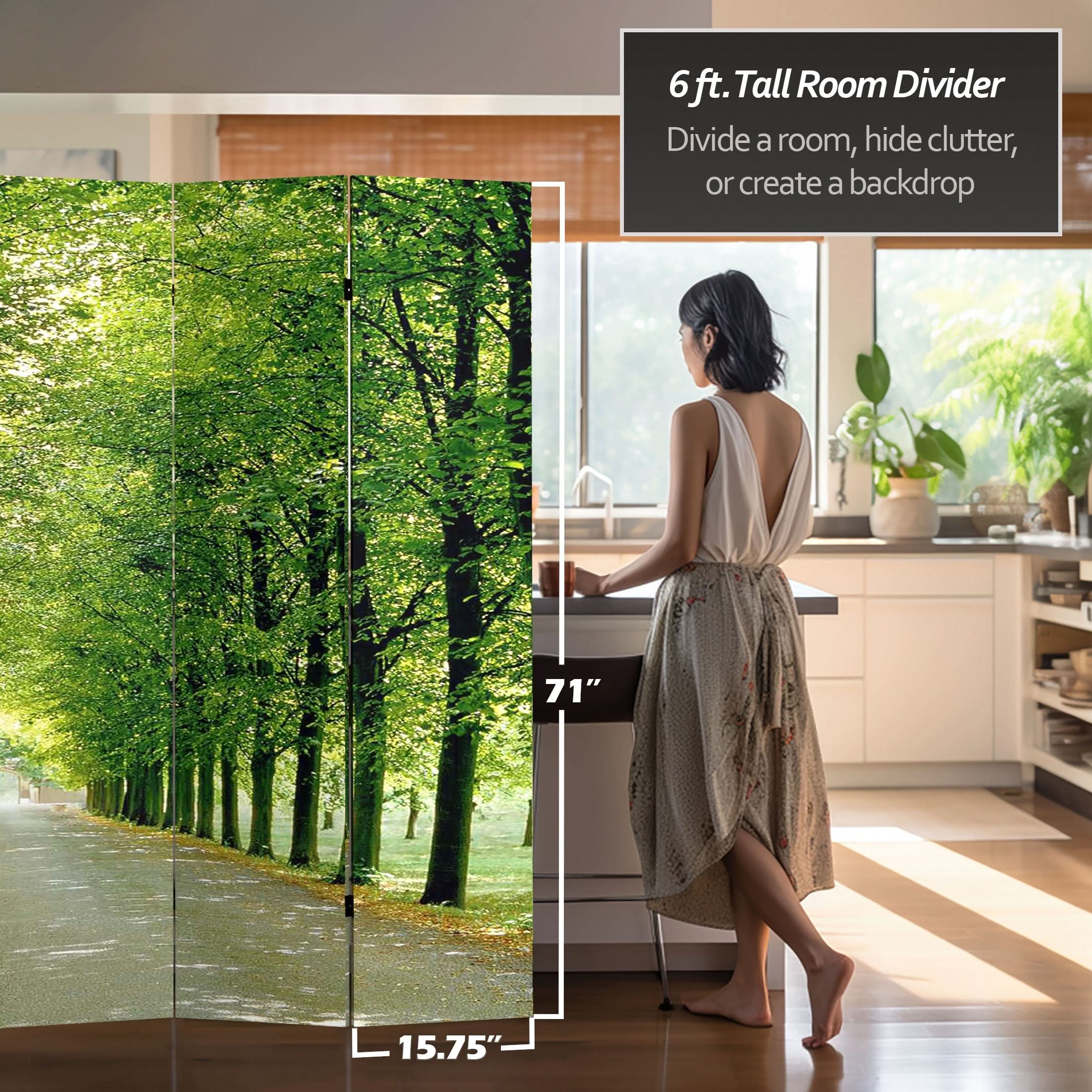 6 ft. Tall Path of Life Room Divider 6 Panel - Image 5