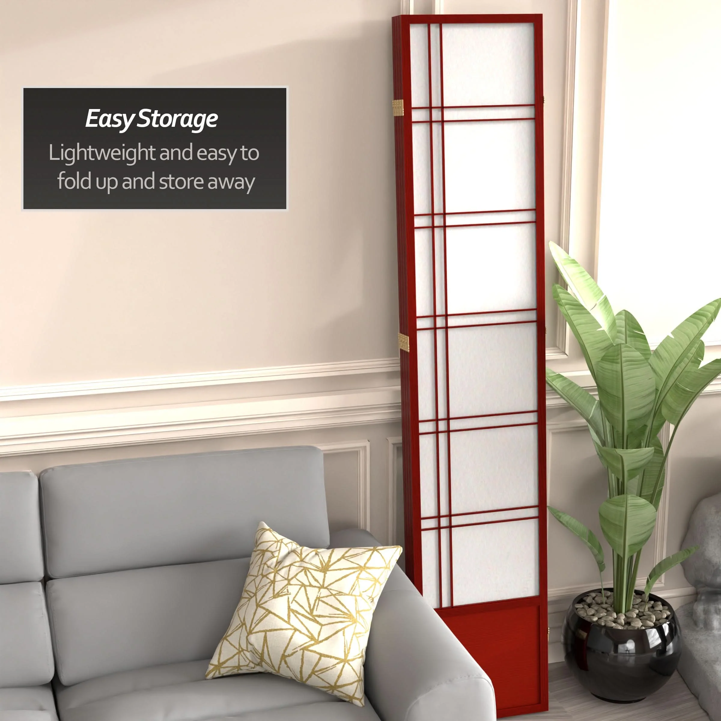 7 ft. Tall Double Cross Shoji Screen - Image 110