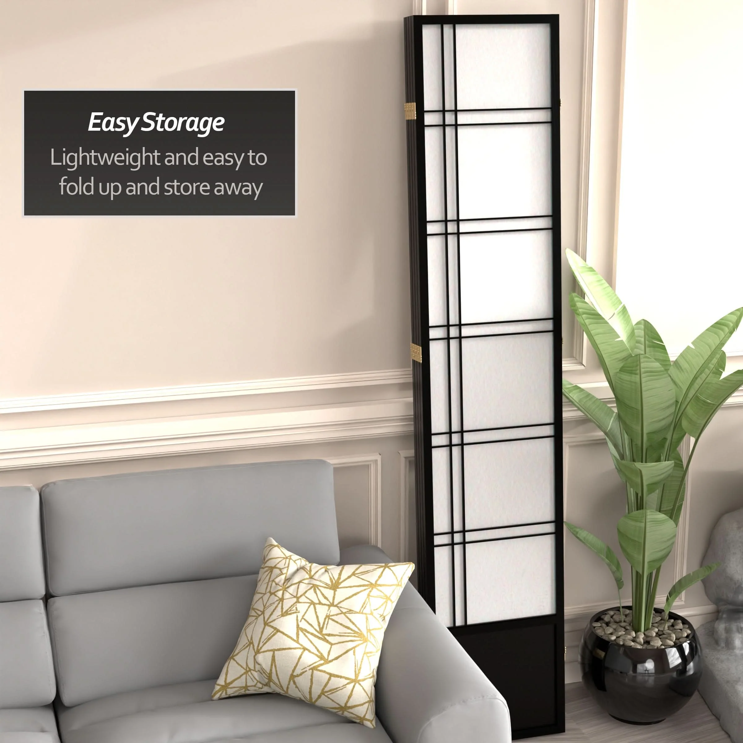 7 ft. Tall Double Cross Shoji Screen - Image 98