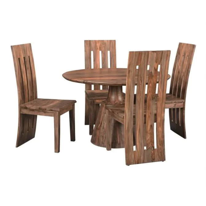 Acres 46" Sheesham Wood Round Dining Table - Image 4