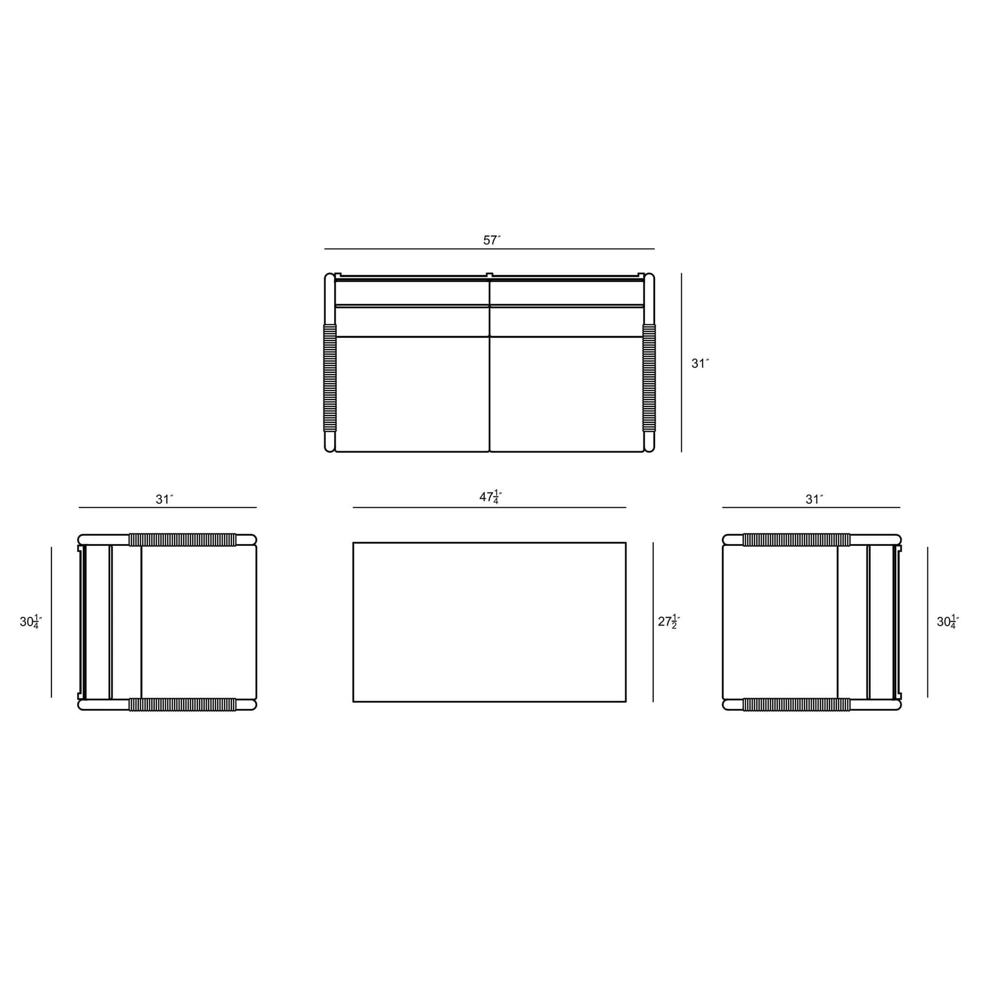 Alto 5 Piece Loveseat Set - Image 11