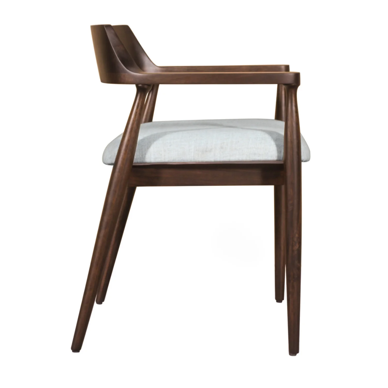 Amaroo Solid Mango Linen Upholstered Dining Arm Chair - Image 3