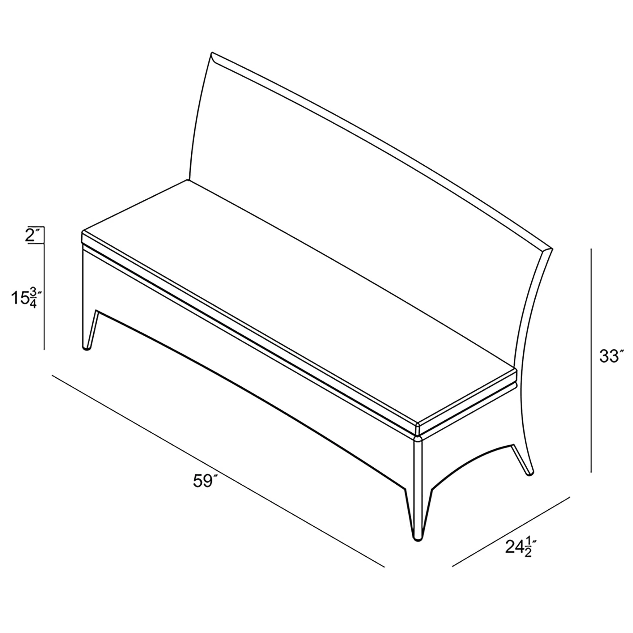 Arbor 3-Seater Dining Bench - Image 11