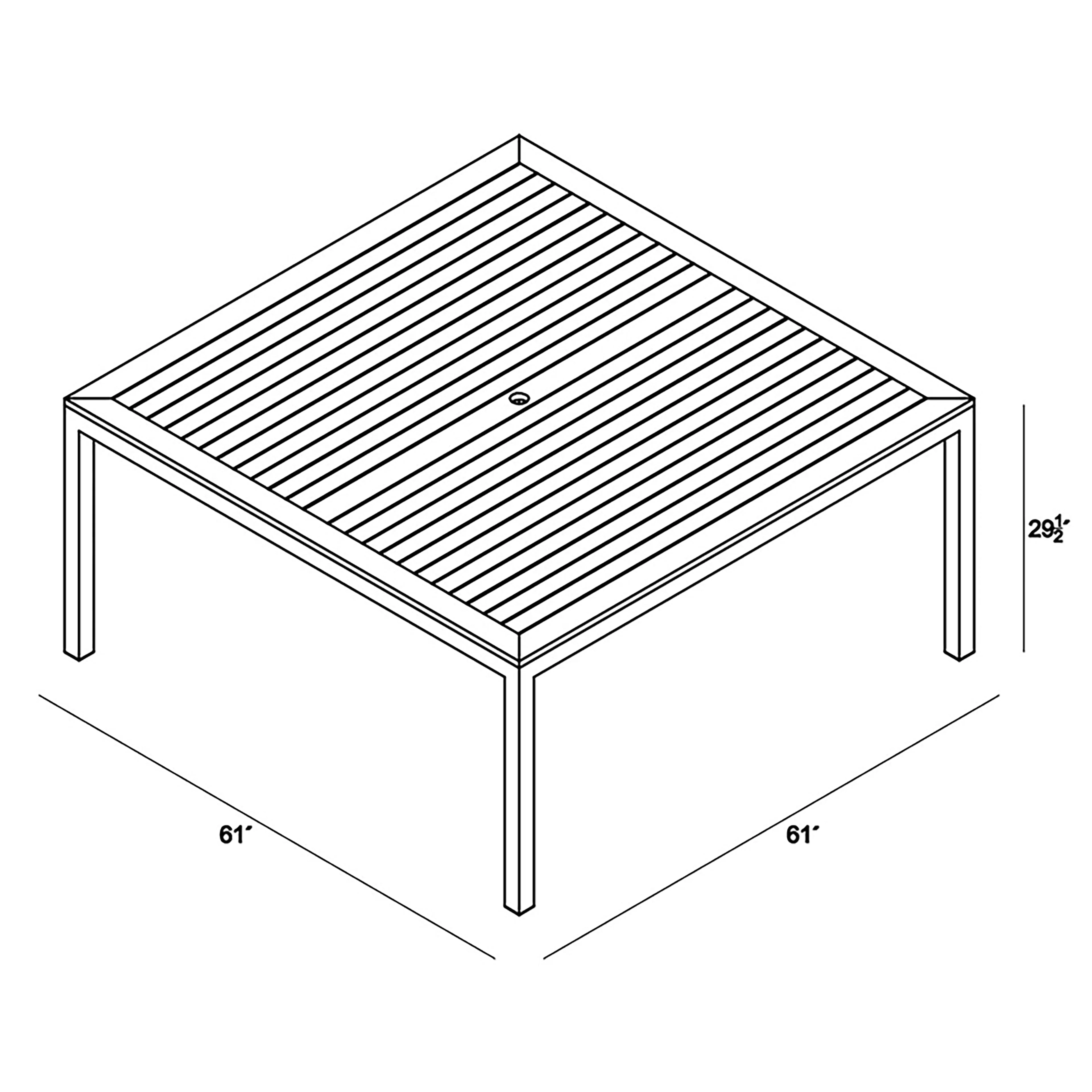 Arbor 8-Seater Square Dining Table - Image 4