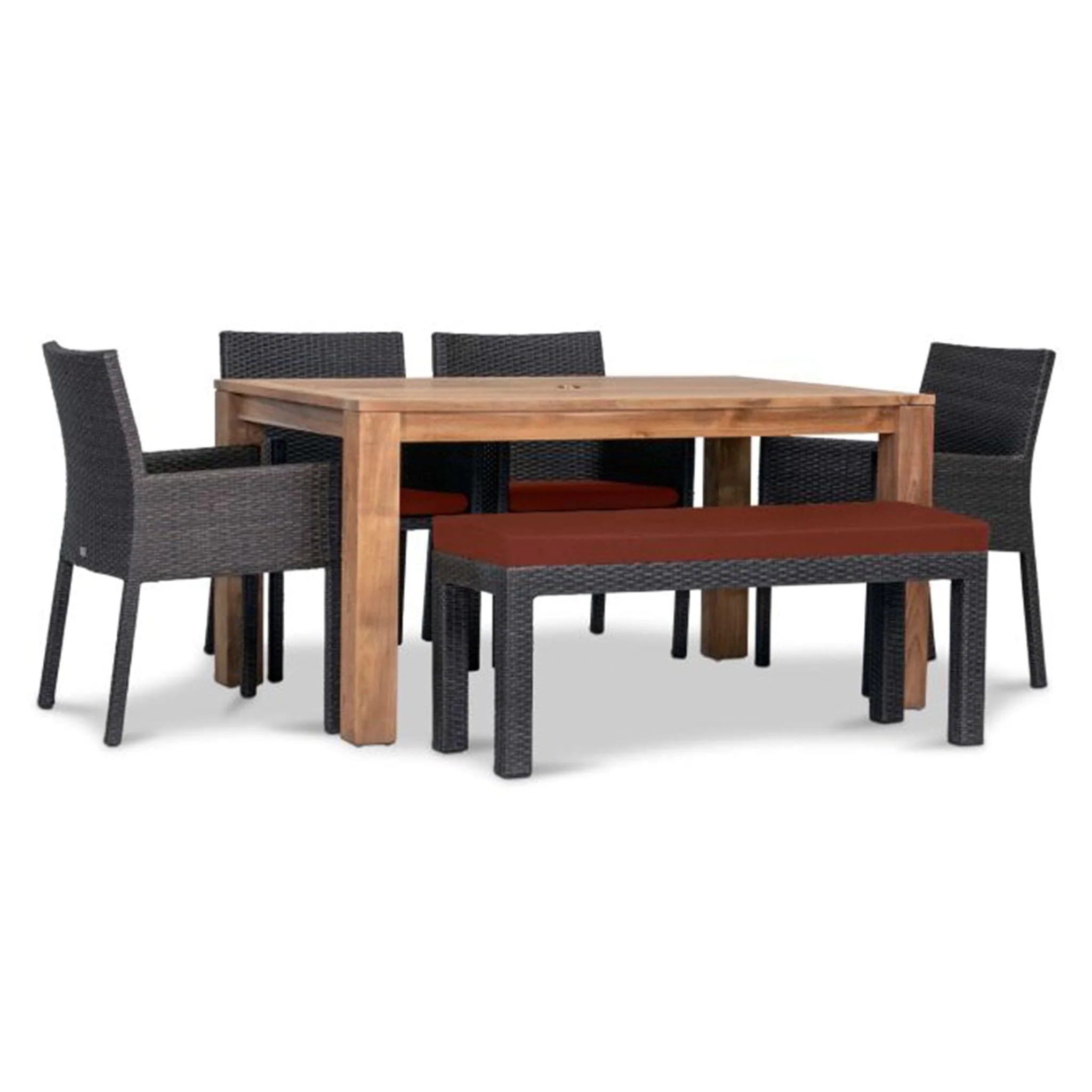 Arden Teak 6 Piece Bench Dining Set - Image 7