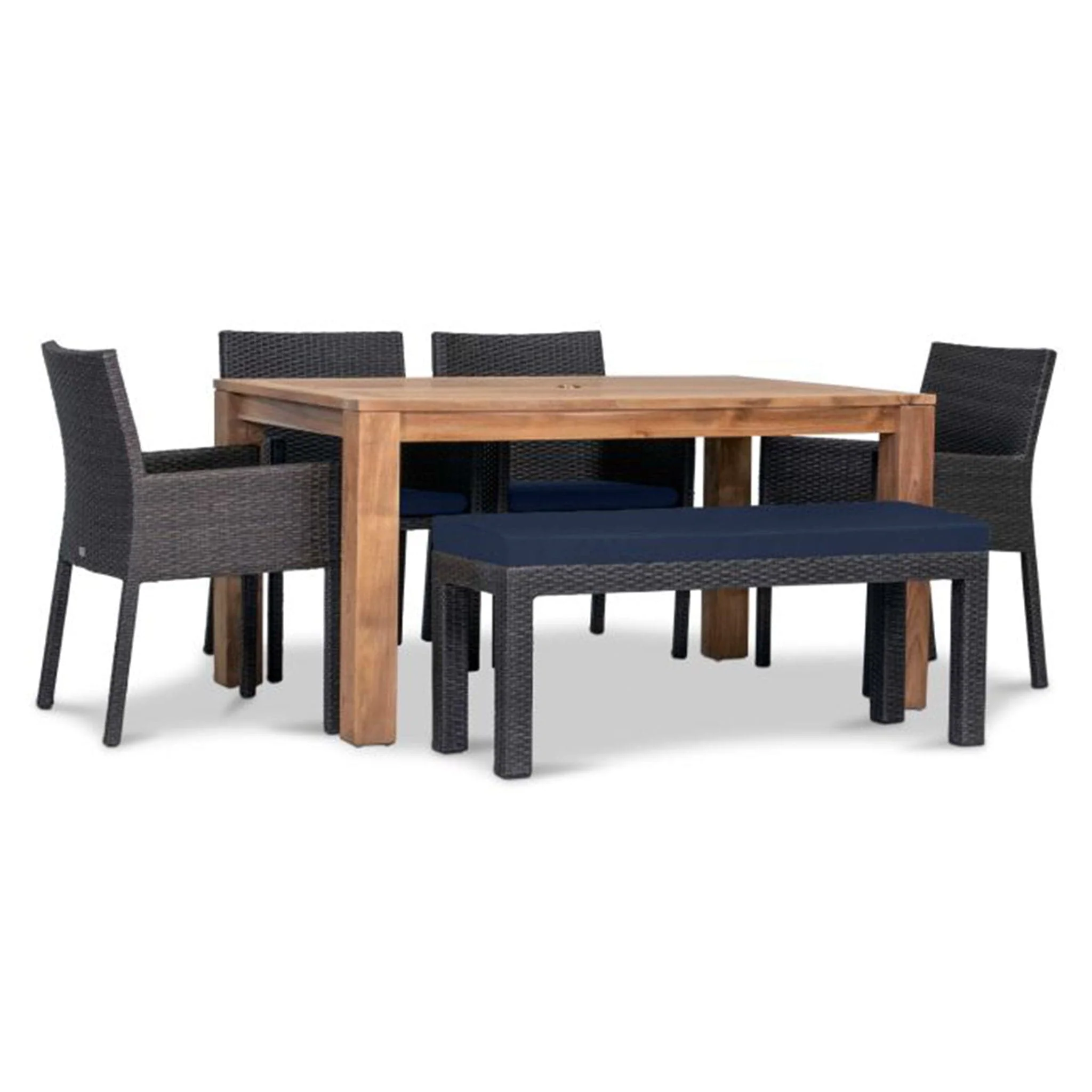 Arden Teak 6 Piece Bench Dining Set - Image 8