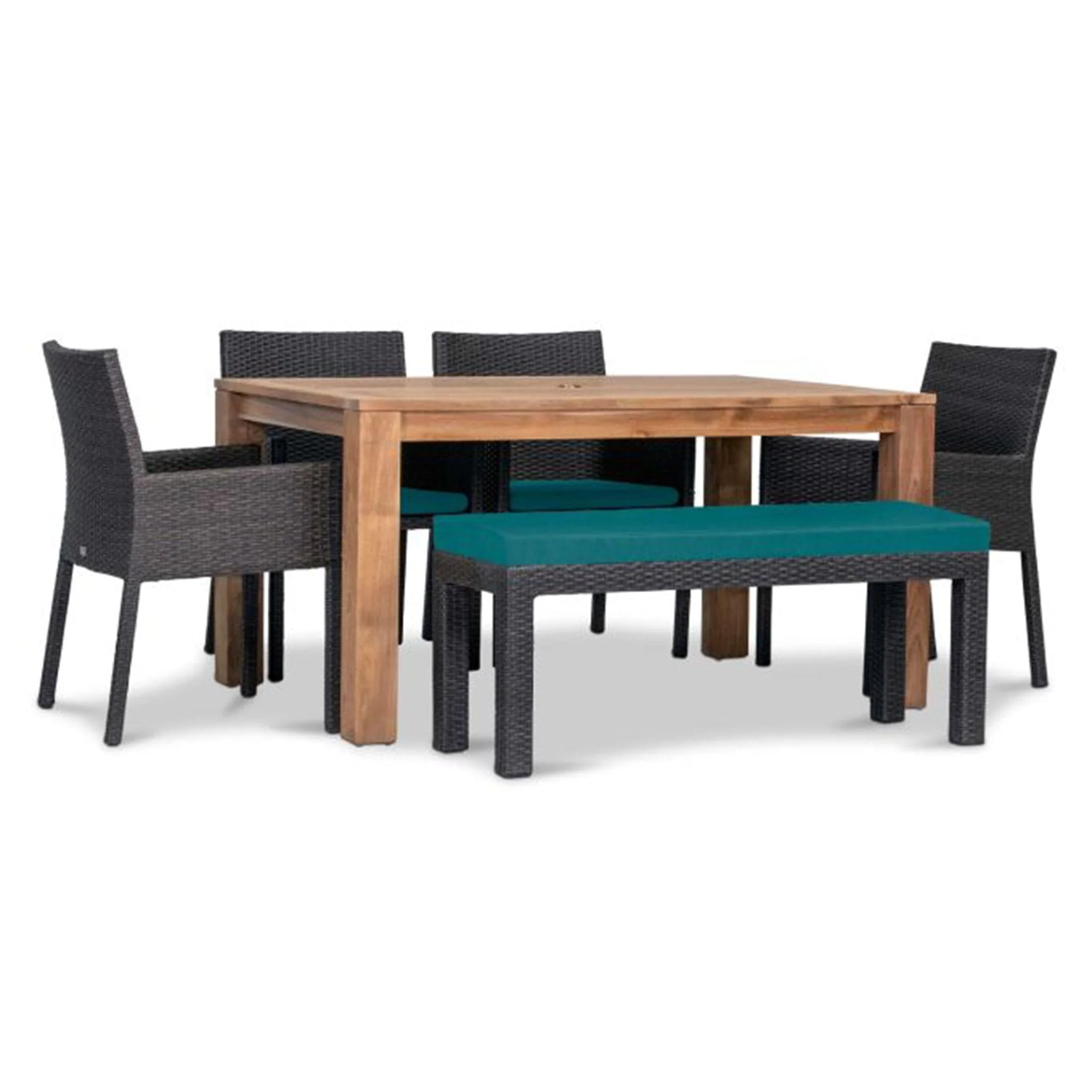 Arden Teak 6 Piece Bench Dining Set - Image 9