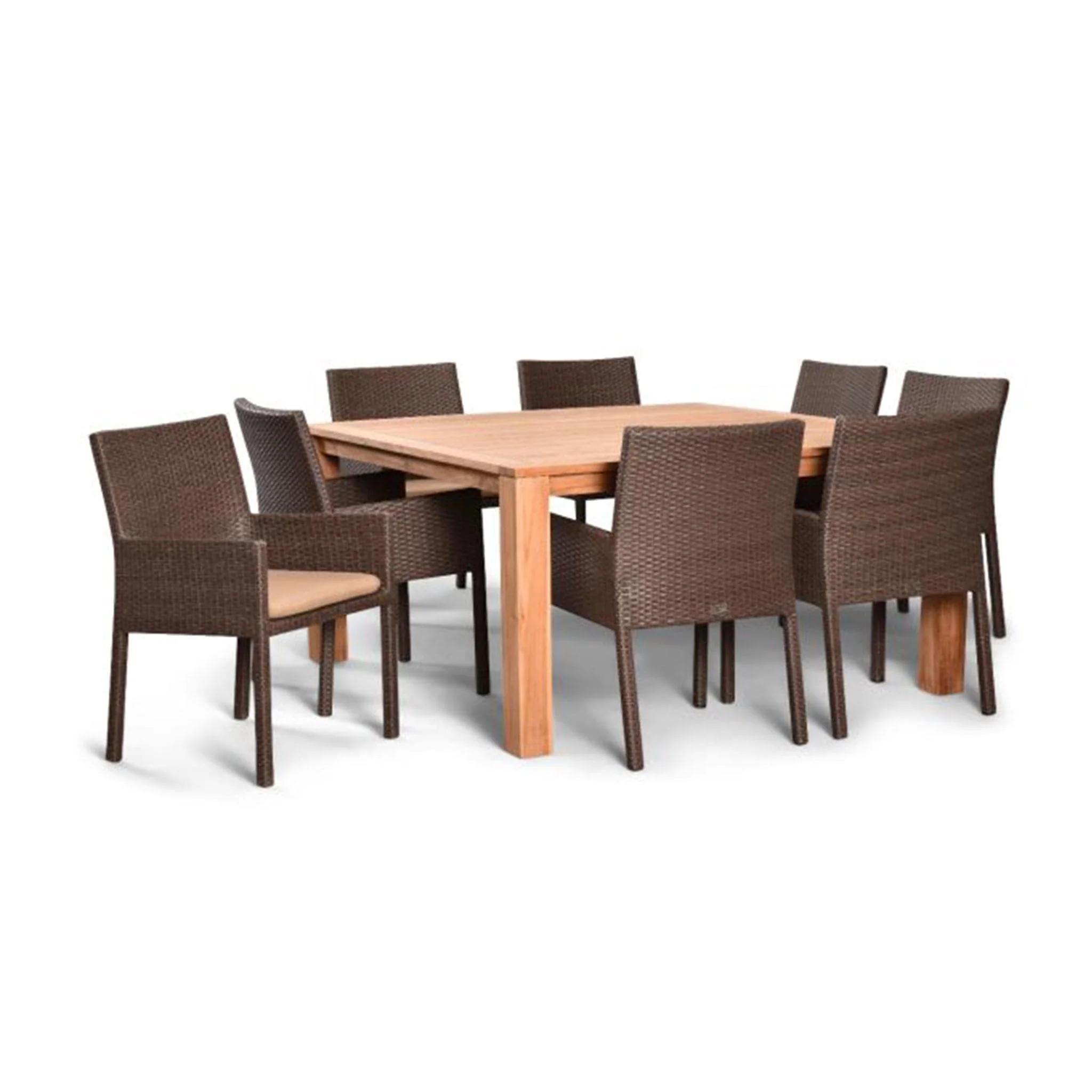 Arden Teak 9 Piece Square Dining Set - Image 6