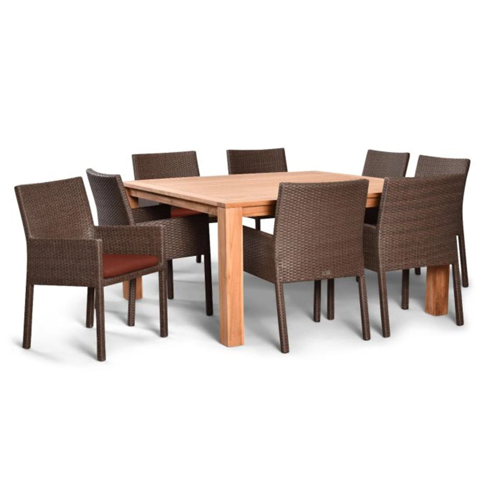 Arden Teak 9 Piece Square Dining Set - Image 7