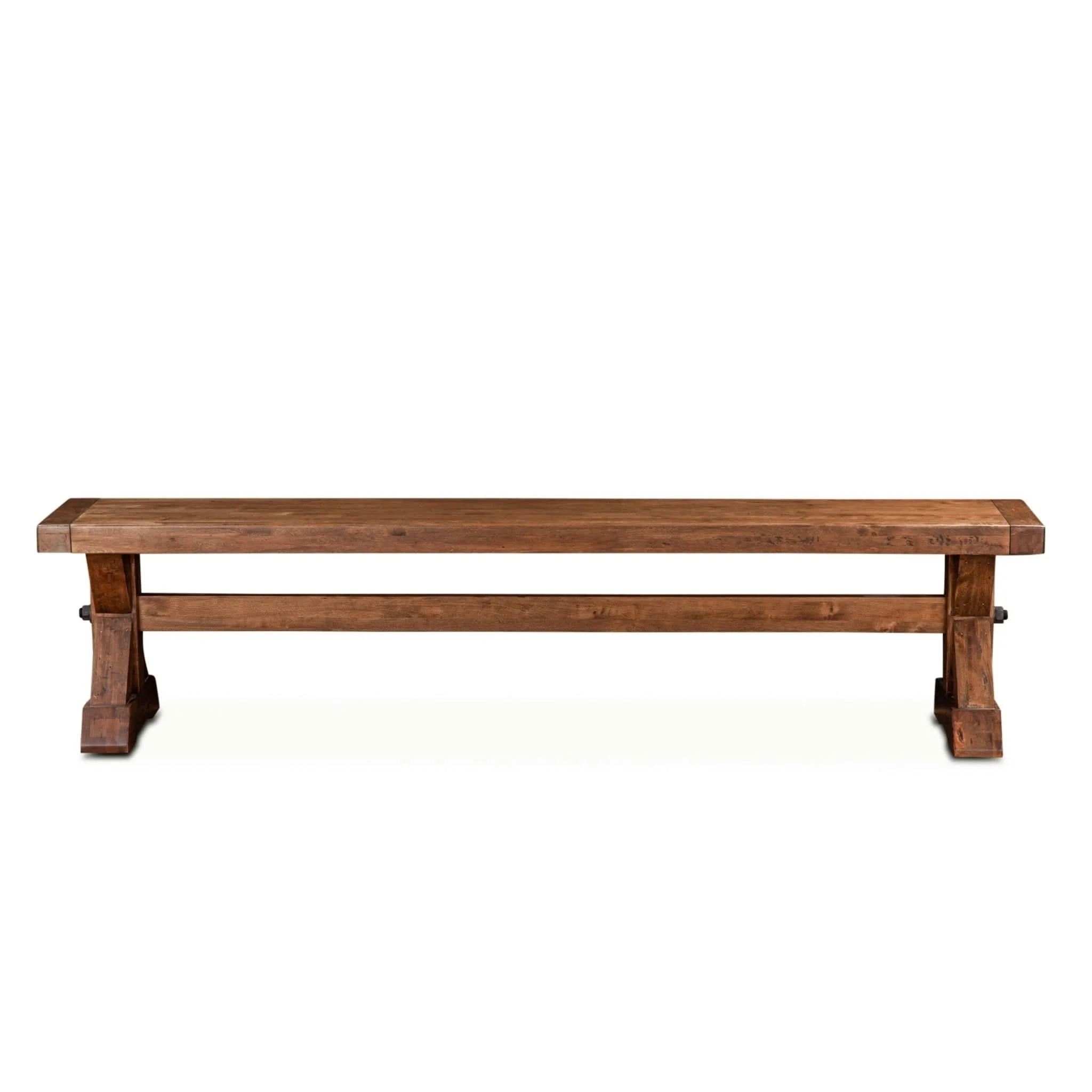 Aspen Birch Wood Rustic Dining Bench - Image 2