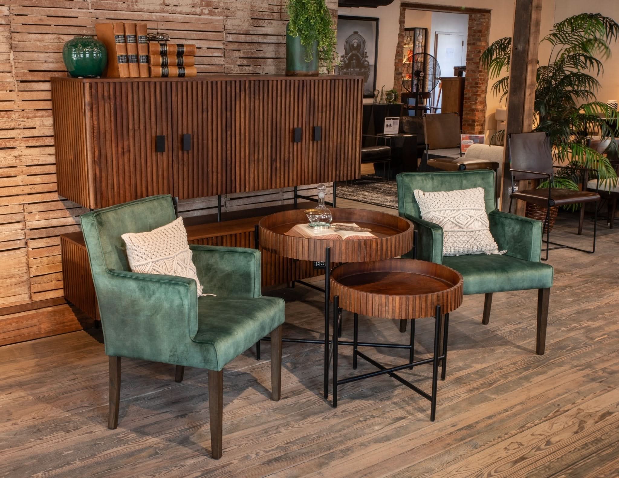 Avery Green Velvet Arm Chair - Image 3