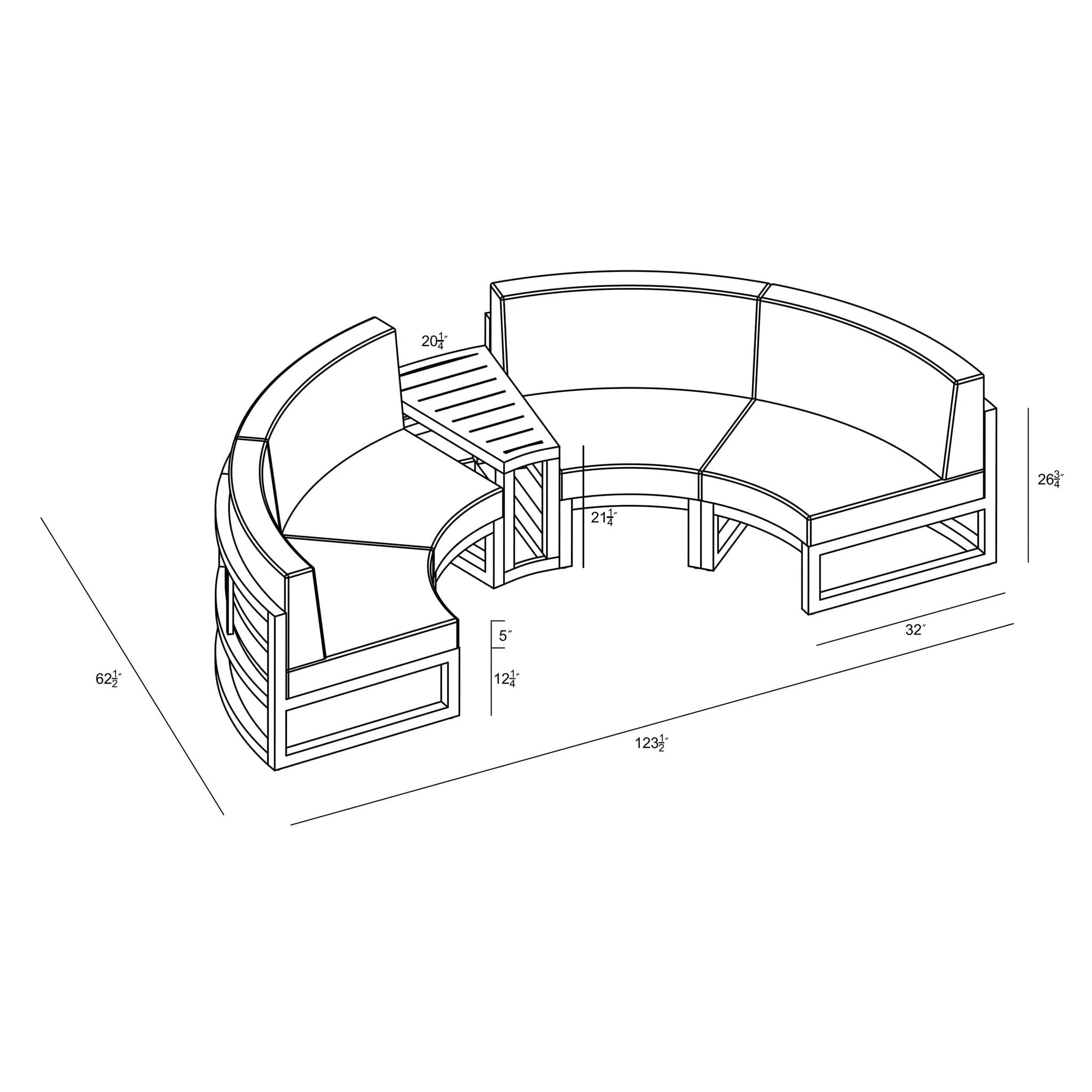 Avion 3 Piece Curve Sectional Set - Image 16
