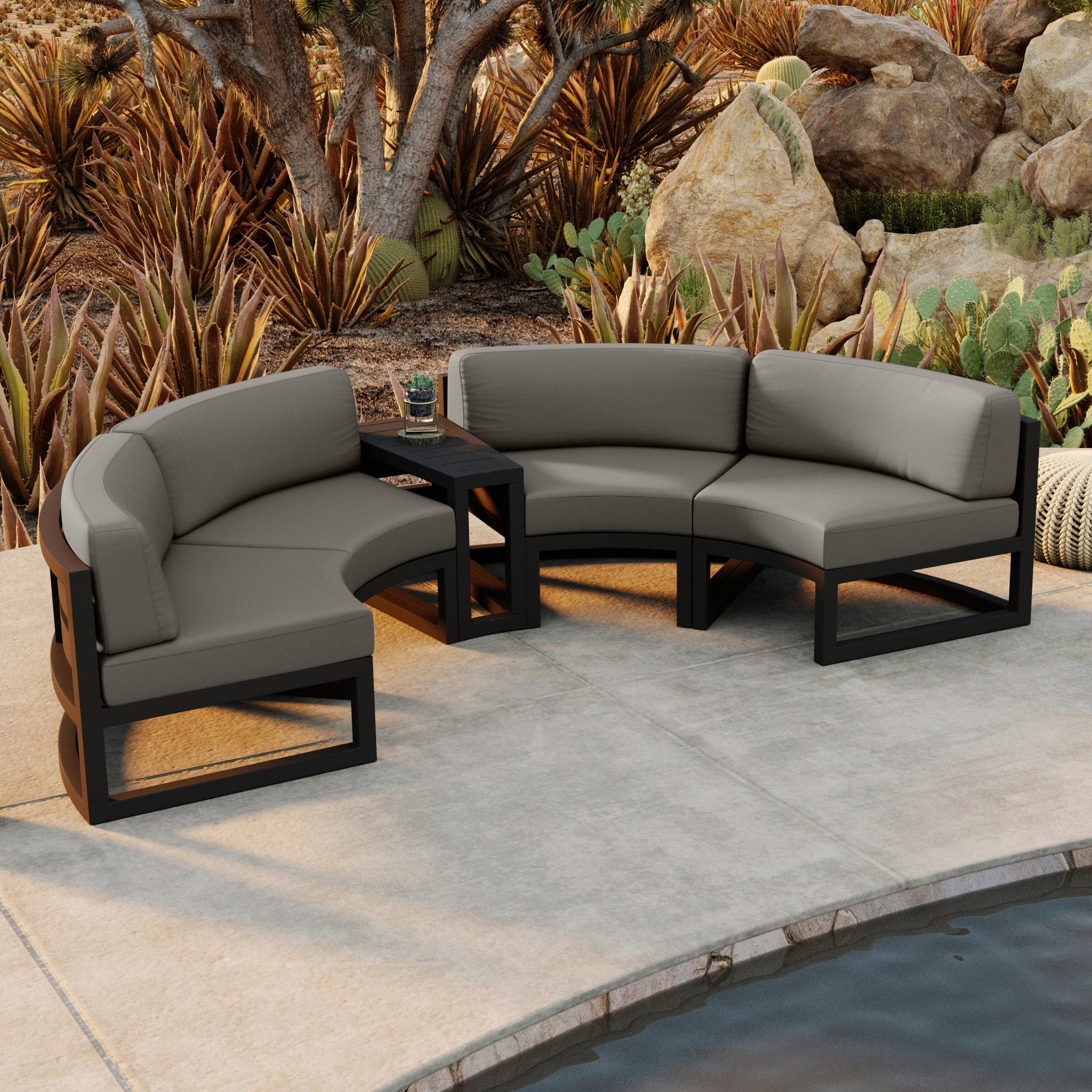 Avion 3 Piece Curve Sectional Set - Image 5