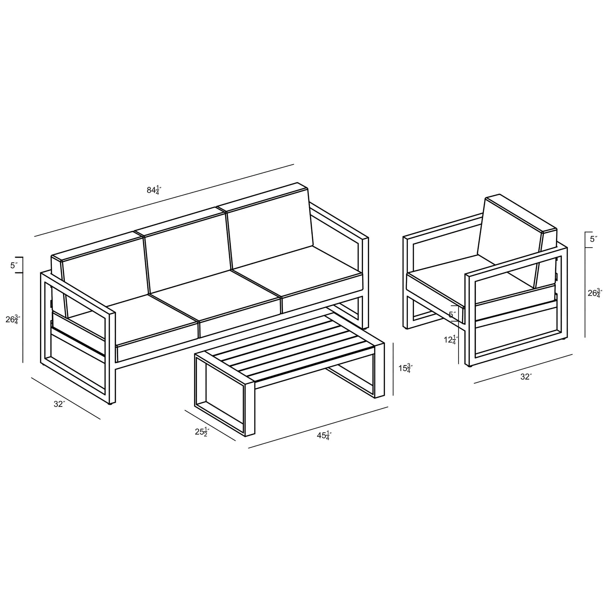 Avion 3 Piece Sofa Set - Image 16