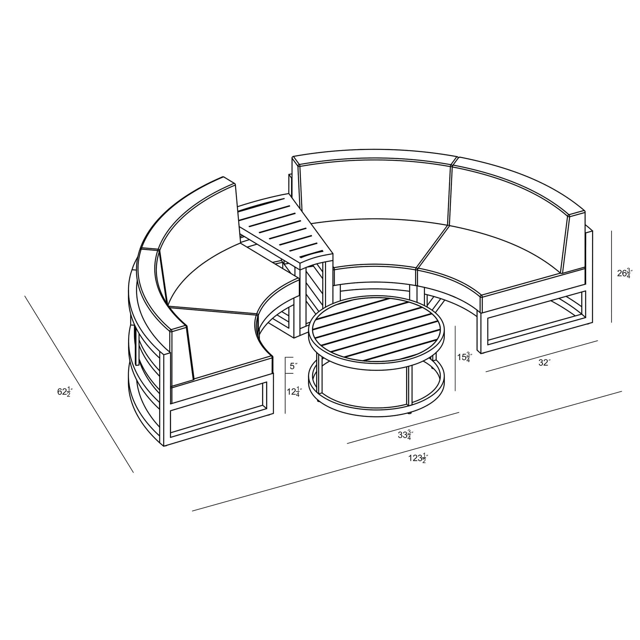 Avion 4 Piece Curve Sectional Set - Image 14
