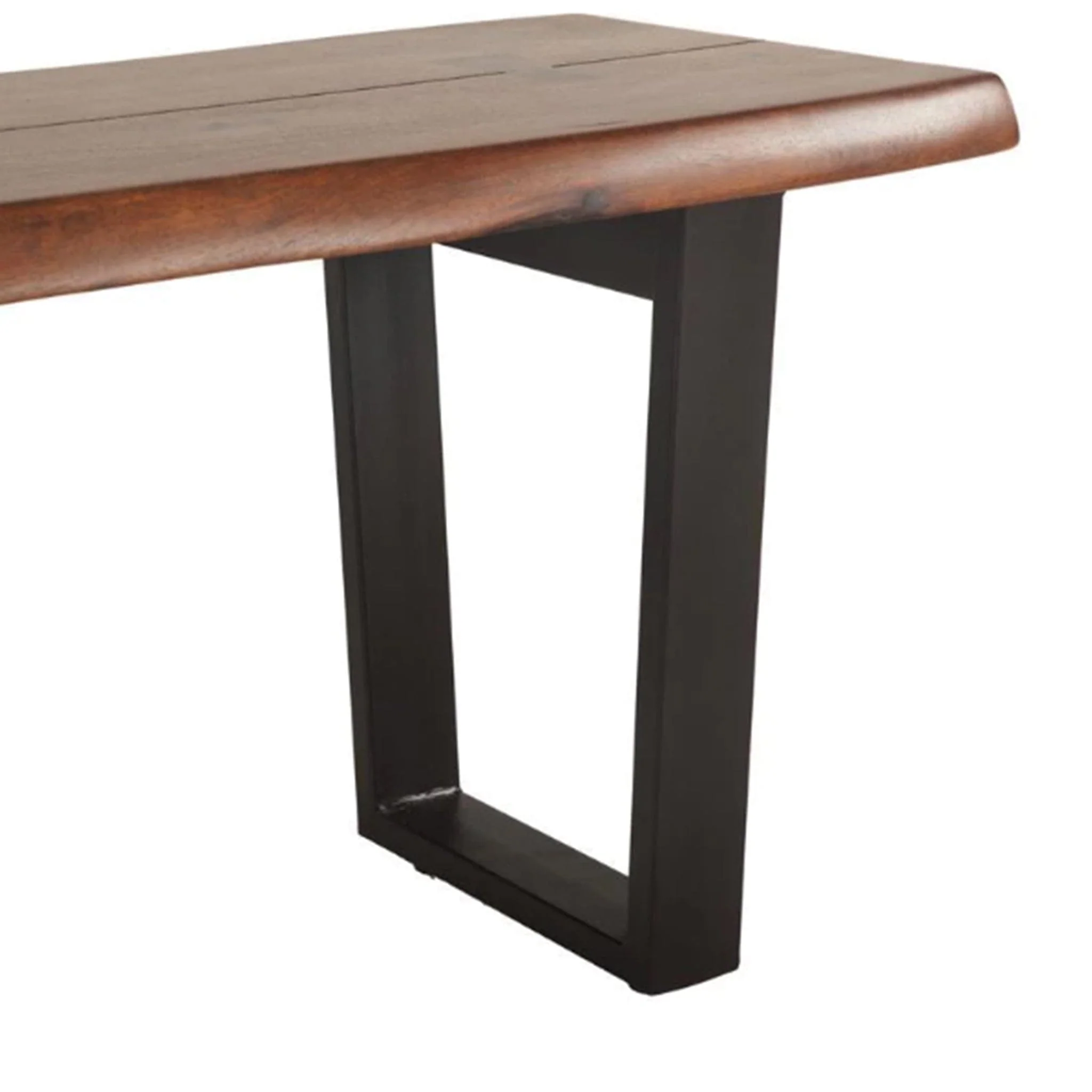 Belfrie Modern Live Edge Dining Bench - Image 4