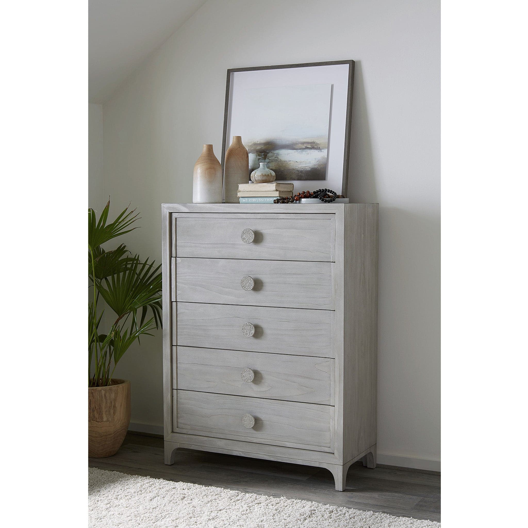 Boho Chic Five-Drawer Chest - Image 4