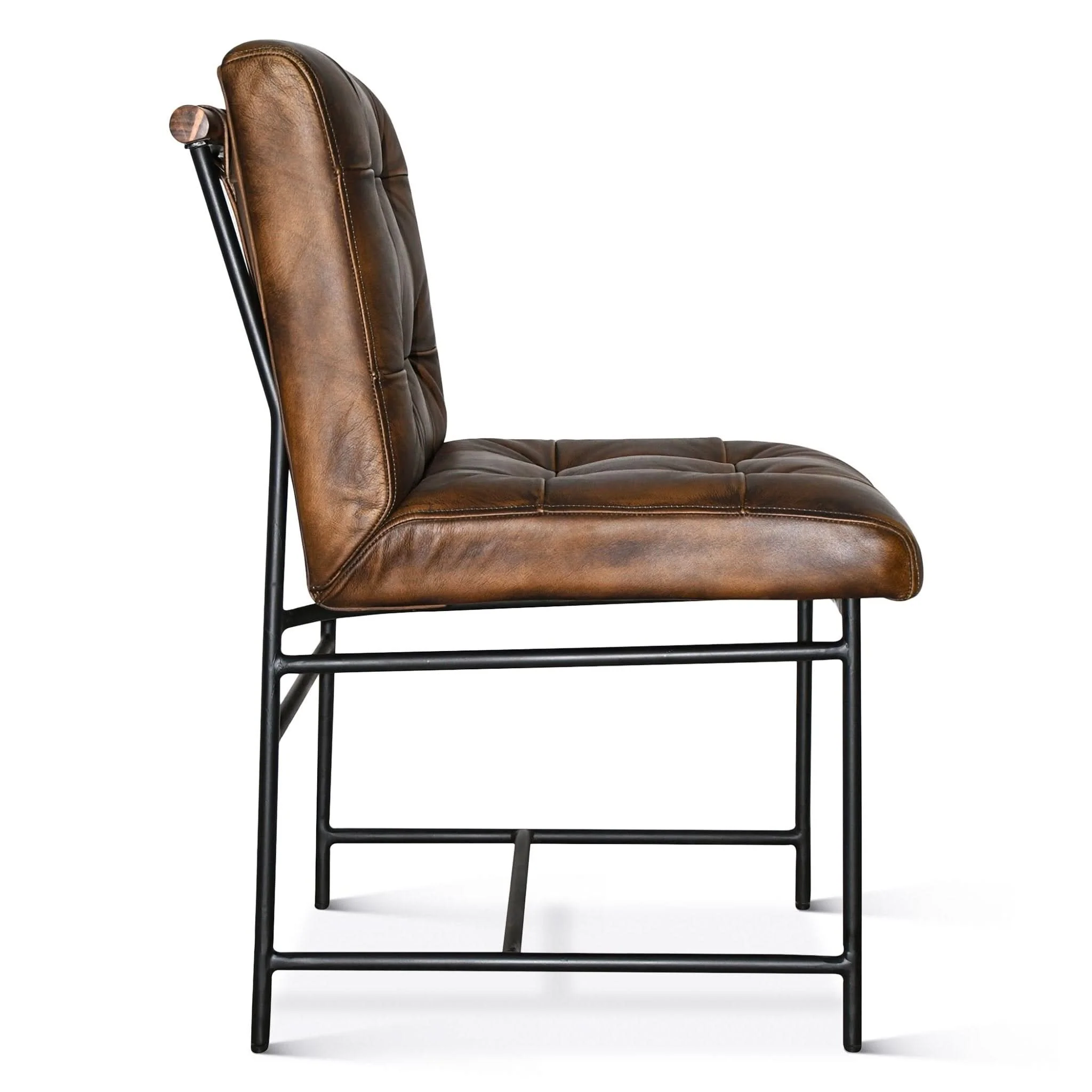 Brisbane Stockton Leather Dining Chair - Image 4